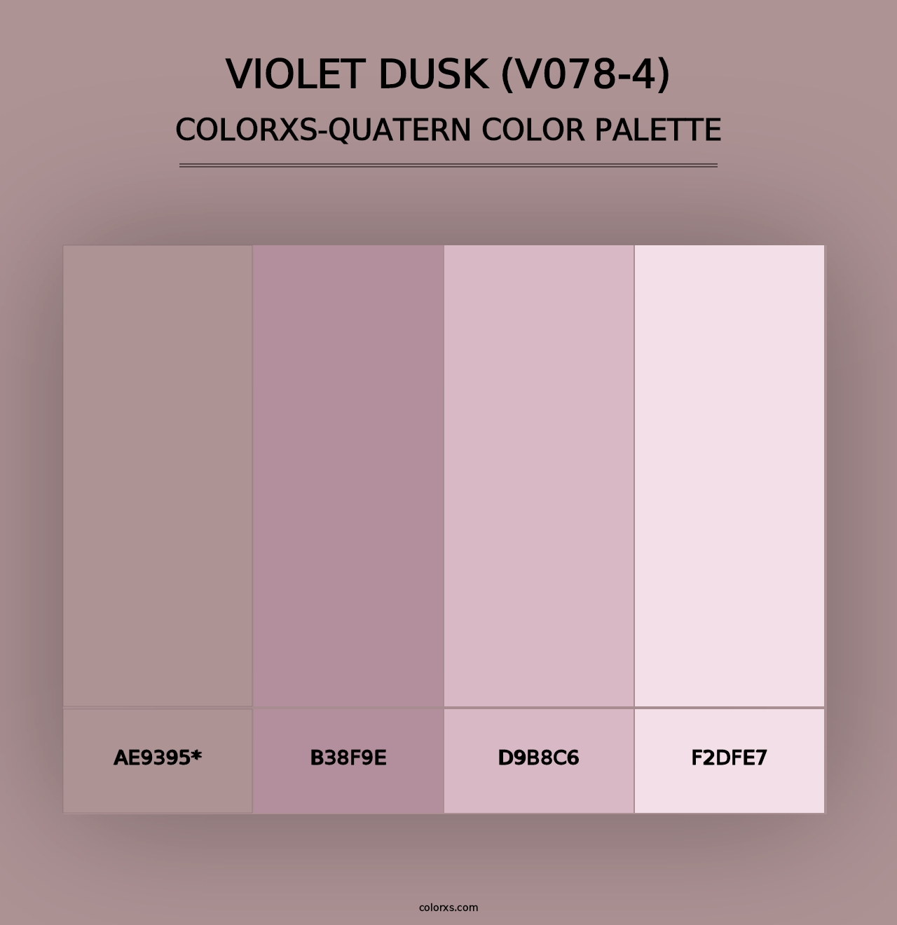 Violet Dusk (V078-4) - Colorxs Quad Palette