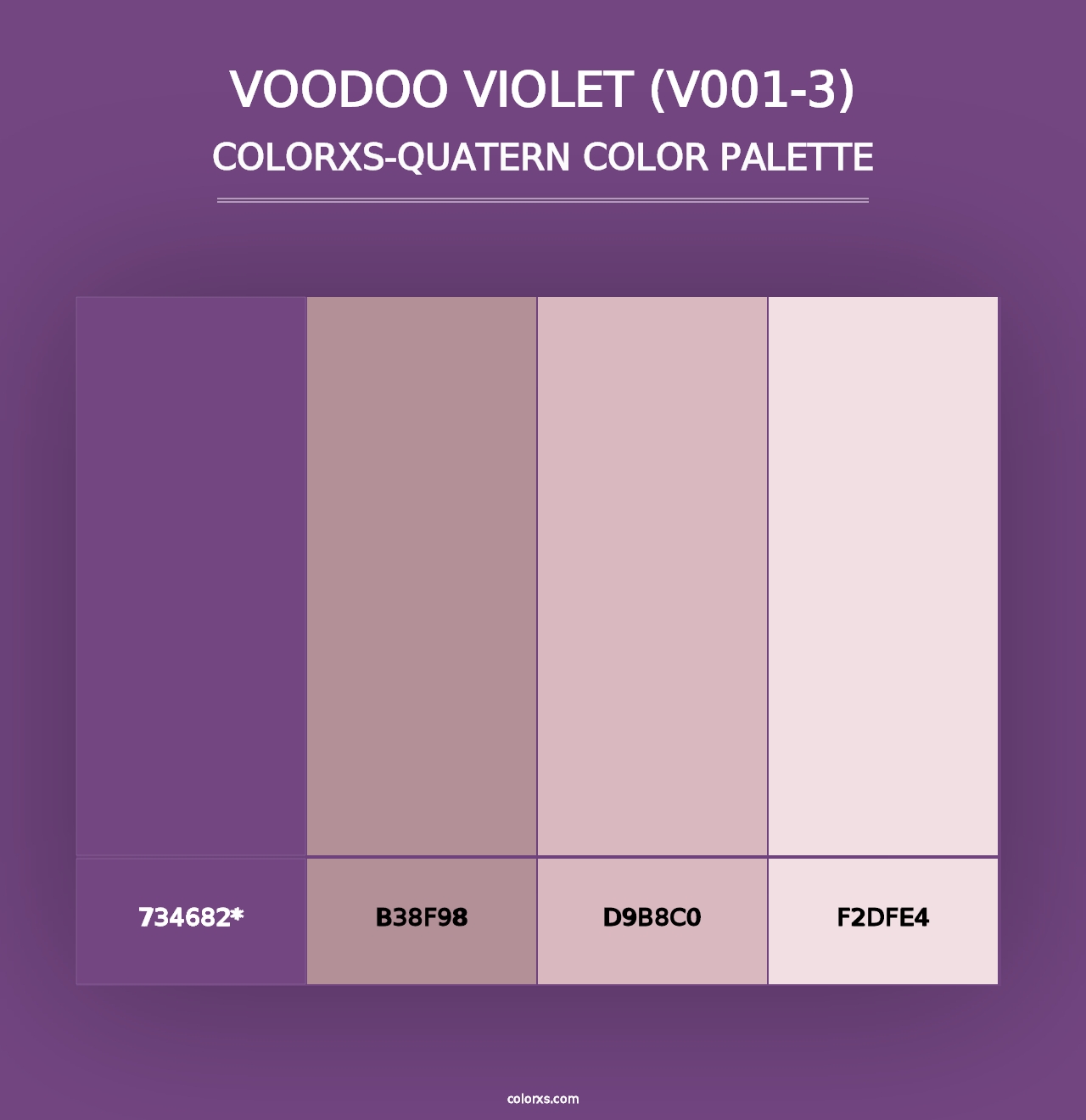 Voodoo Violet (V001-3) - Colorxs Quad Palette