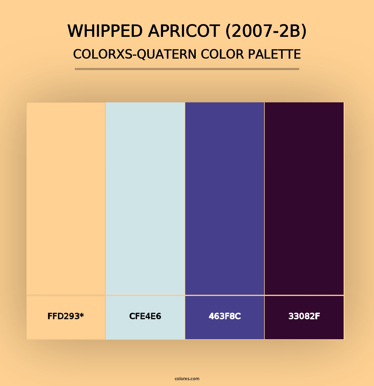 Whipped Apricot (2007-2B) - Colorxs Quad Palette