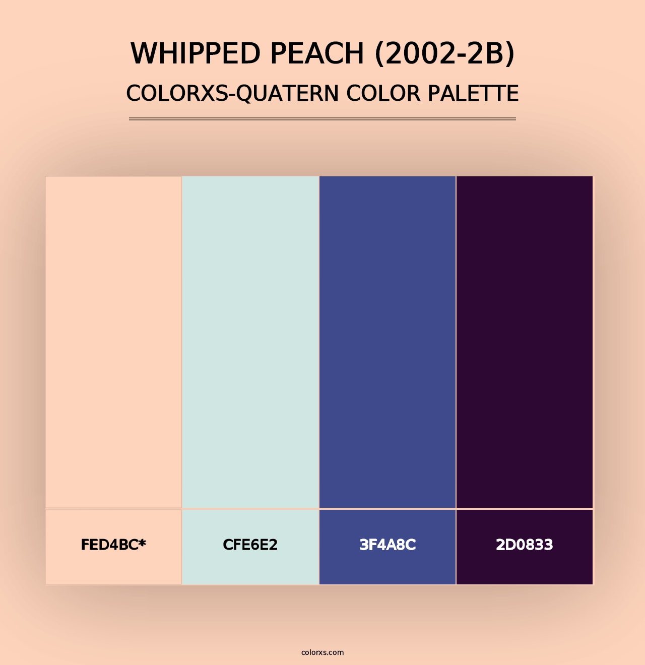 Whipped Peach (2002-2B) - Colorxs Quad Palette