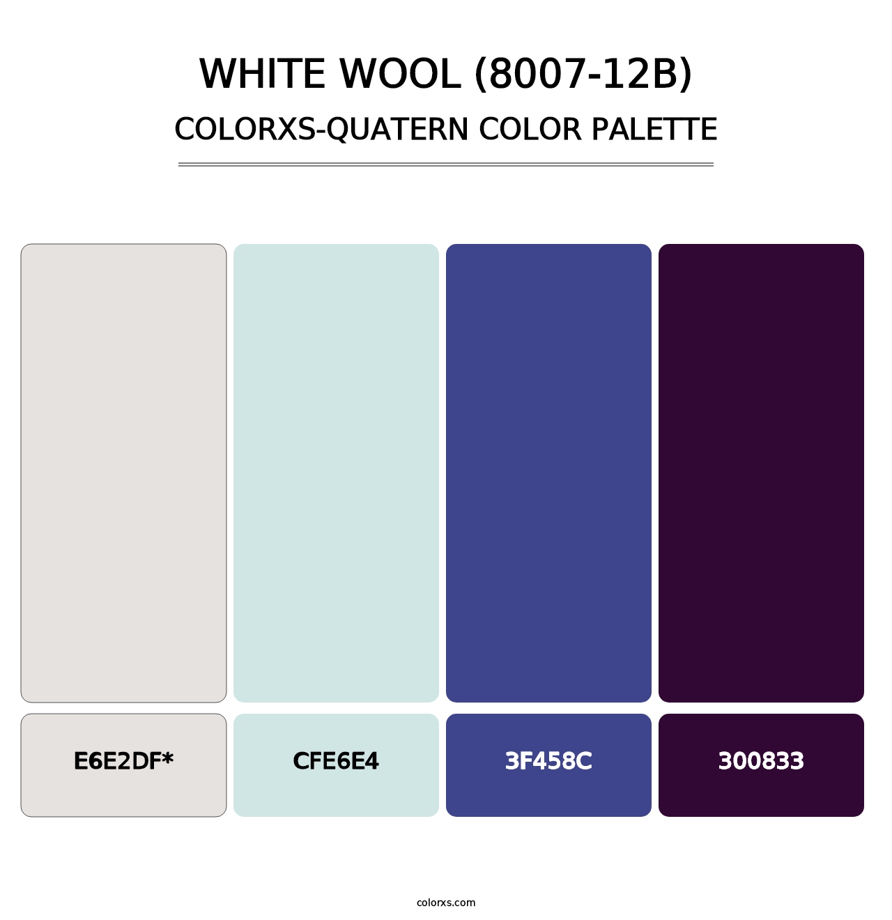 White Wool (8007-12B) - Colorxs Quad Palette