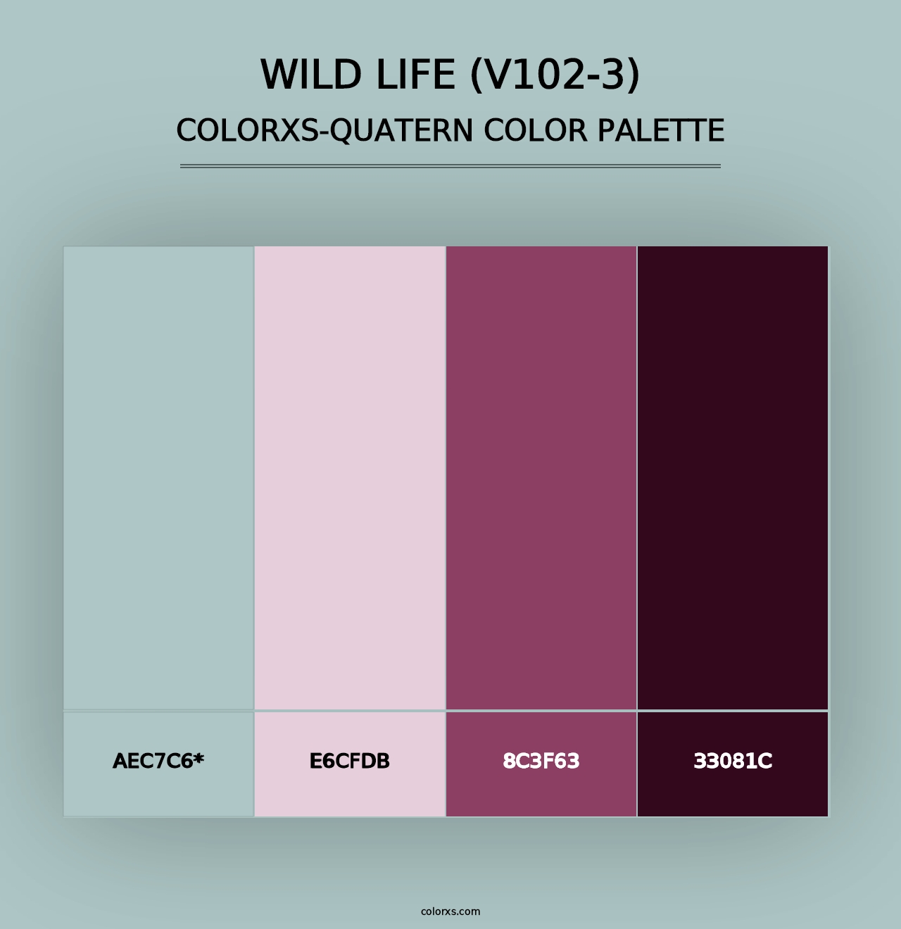 Wild Life (V102-3) - Colorxs Quad Palette