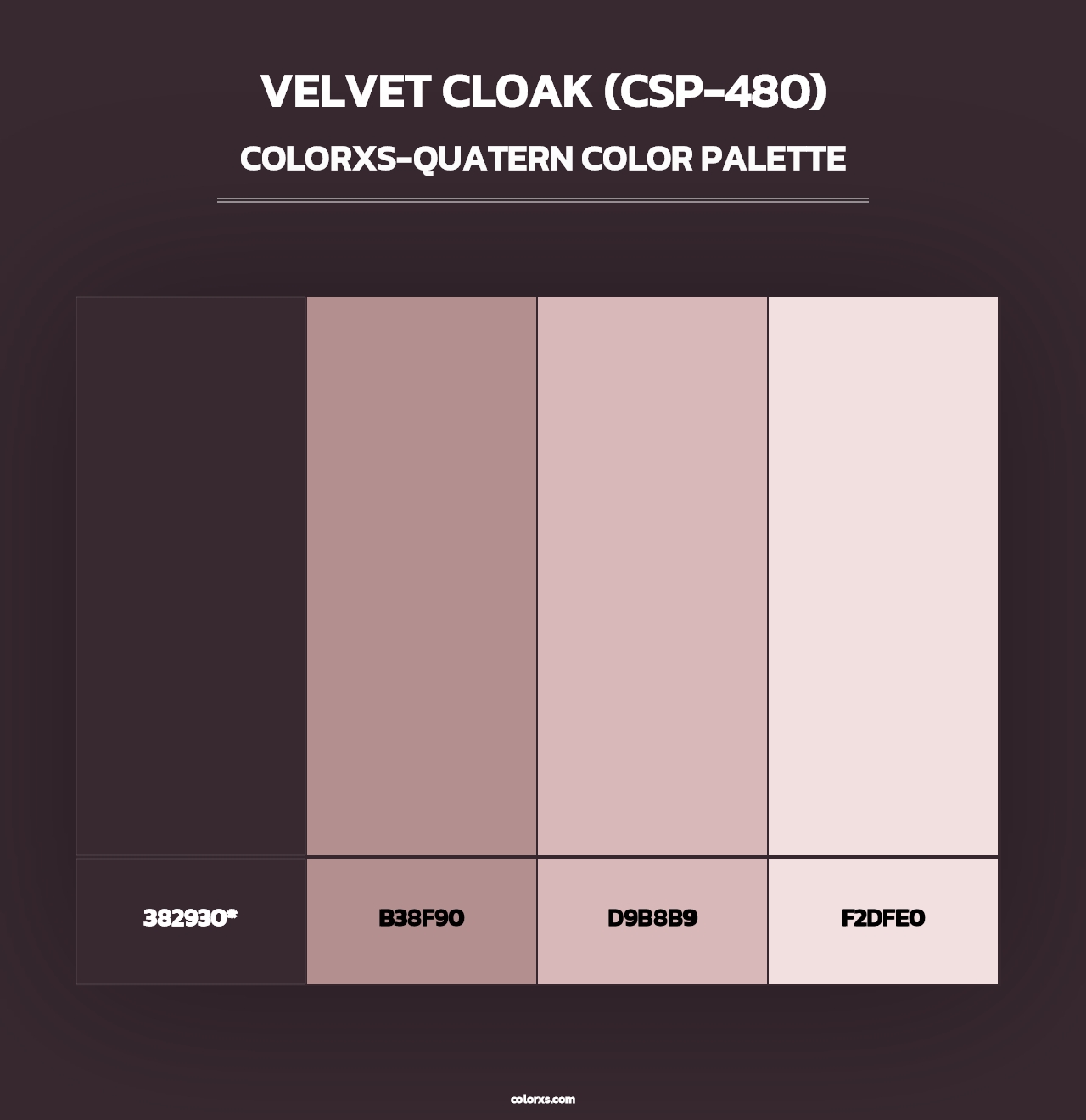 Velvet Cloak (CSP-480) - Colorxs Quad Palette