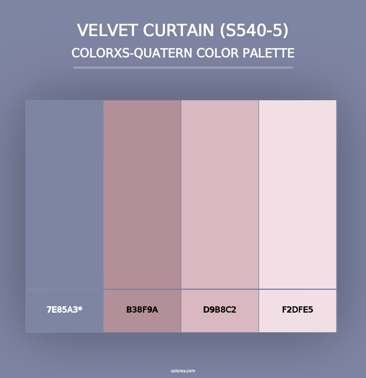 Velvet Curtain (S540-5) - Colorxs Quad Palette