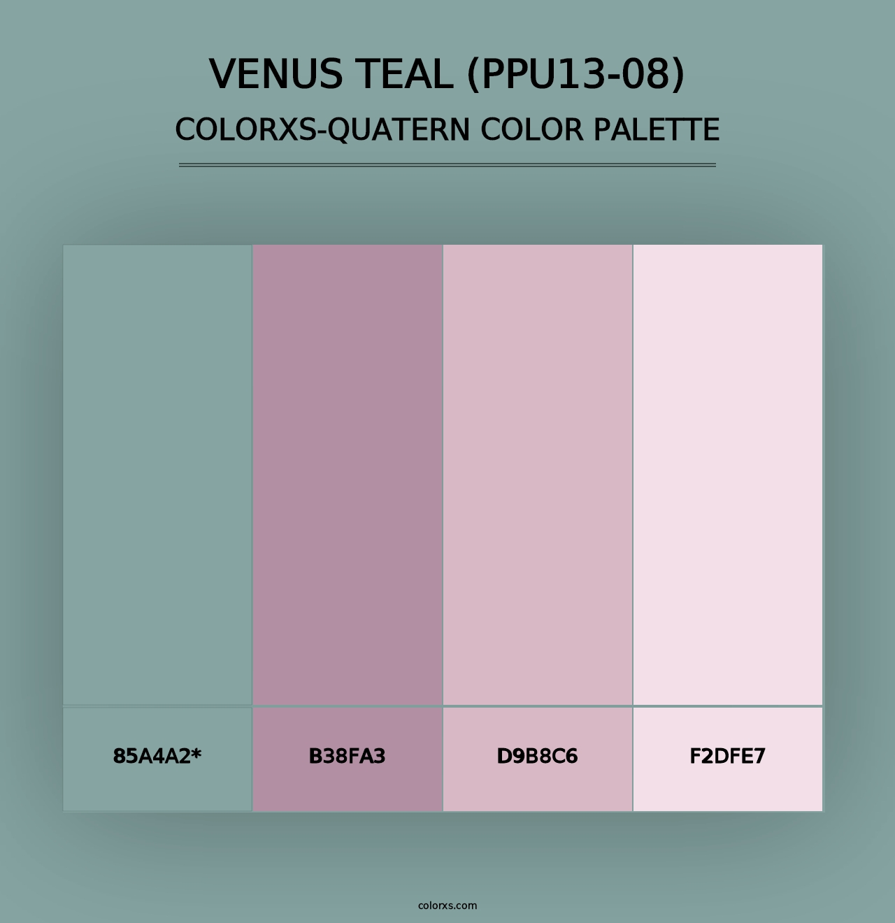 Venus Teal (PPU13-08) - Colorxs Quad Palette