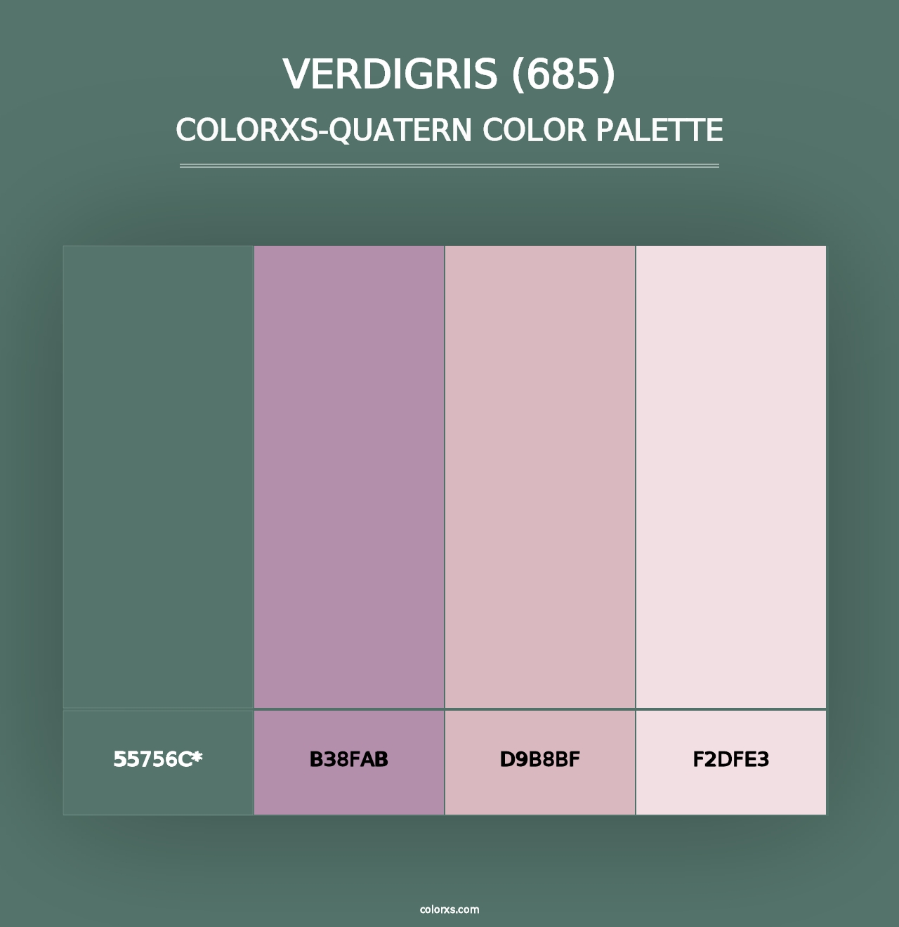 Verdigris (685) - Colorxs Quad Palette