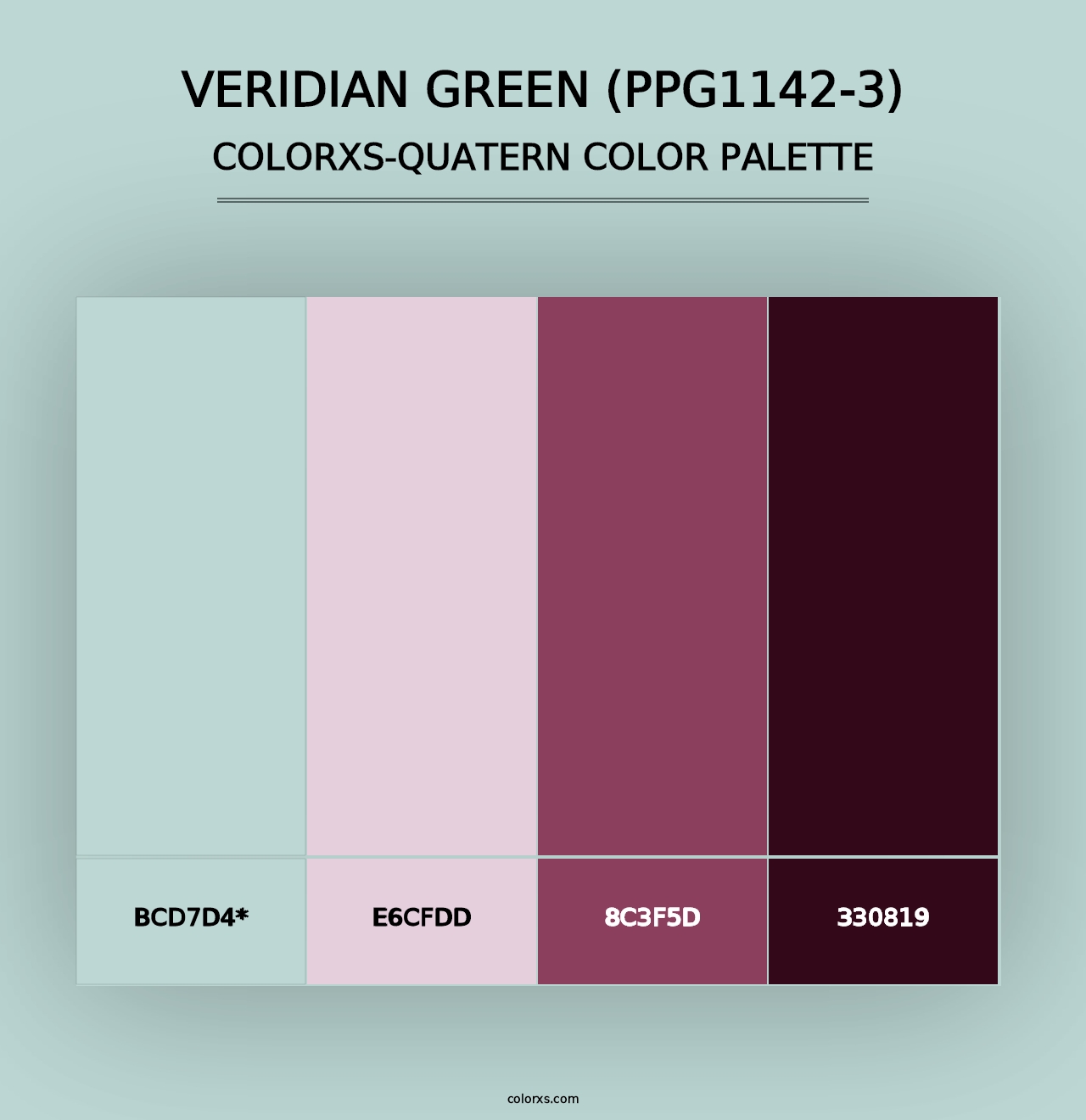 Veridian Green (PPG1142-3) - Colorxs Quad Palette