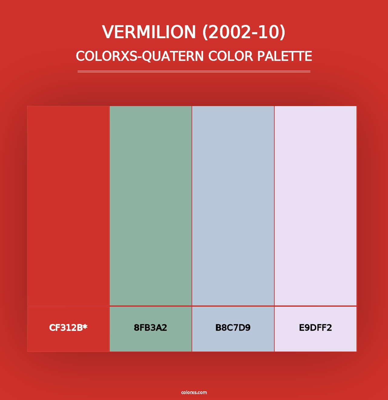 Vermilion (2002-10) - Colorxs Quad Palette