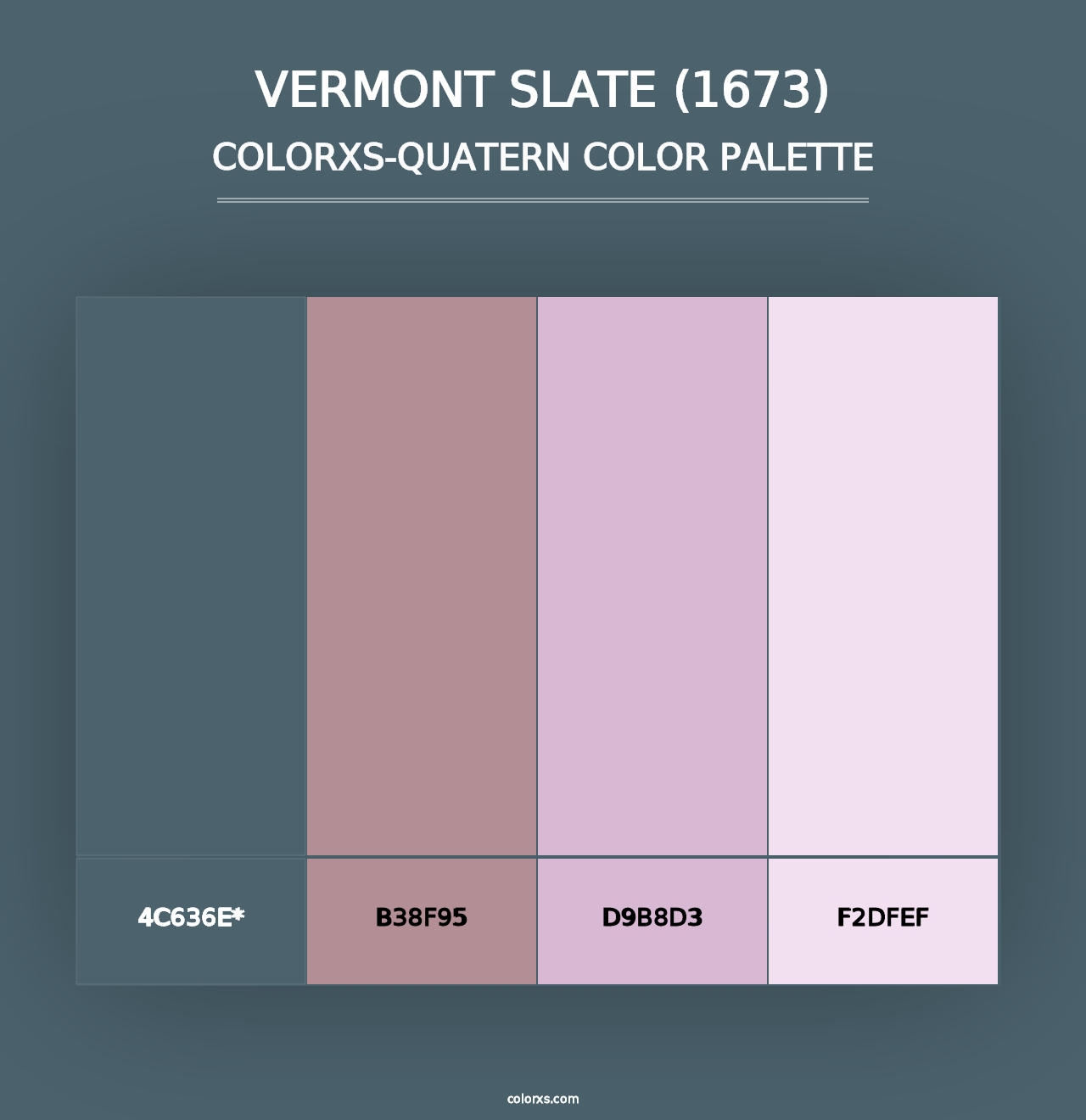 Vermont Slate (1673) - Colorxs Quad Palette