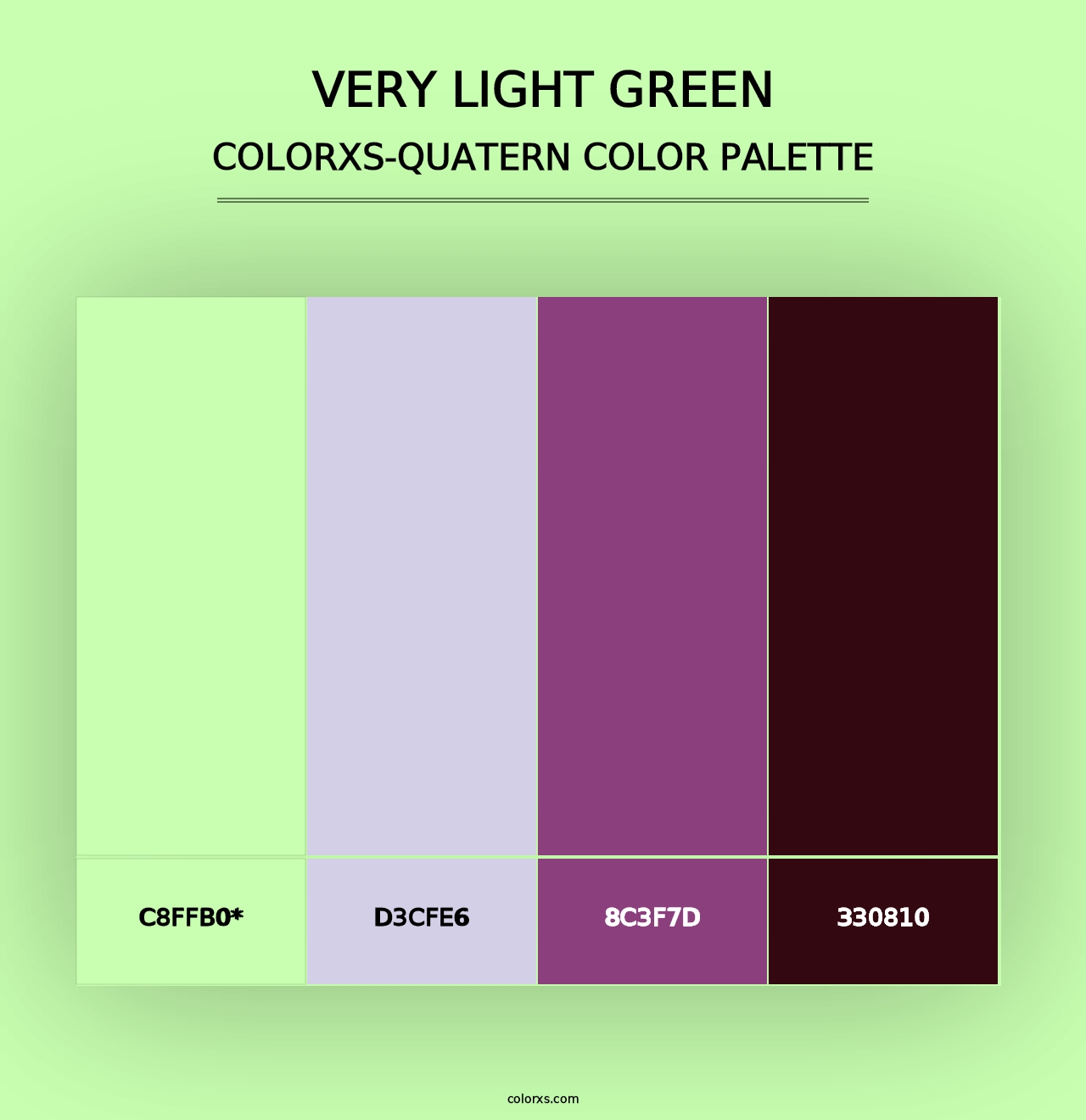 Very Light Green - Colorxs Quad Palette