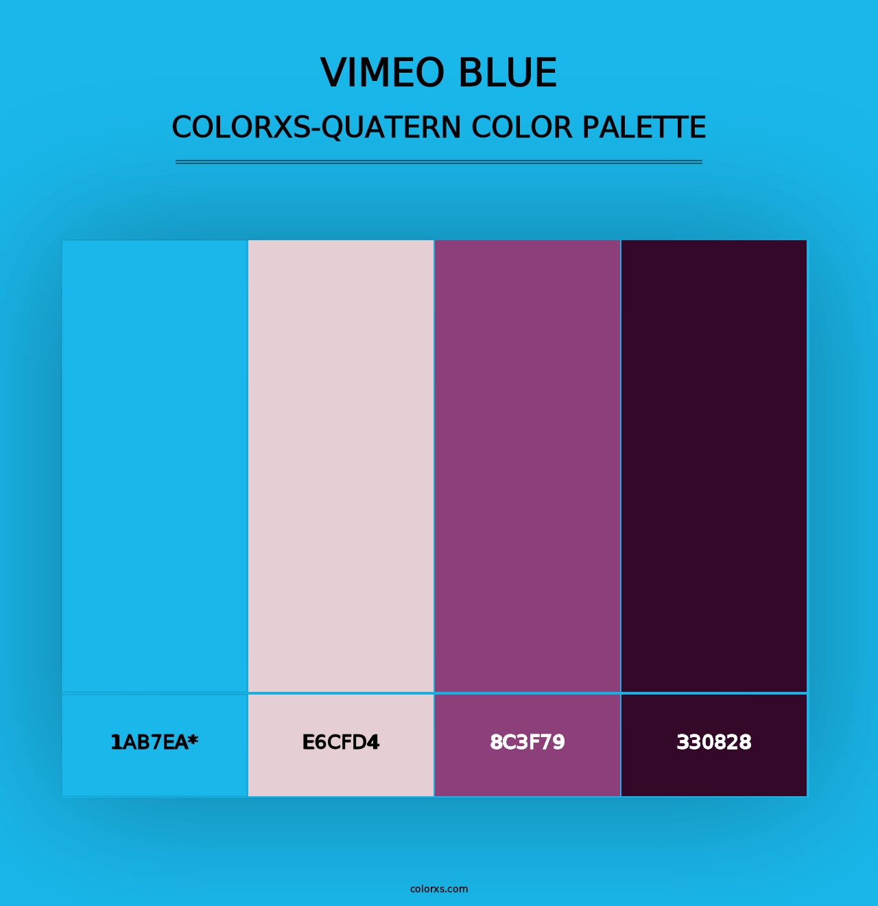 Vimeo Blue - Colorxs Quad Palette