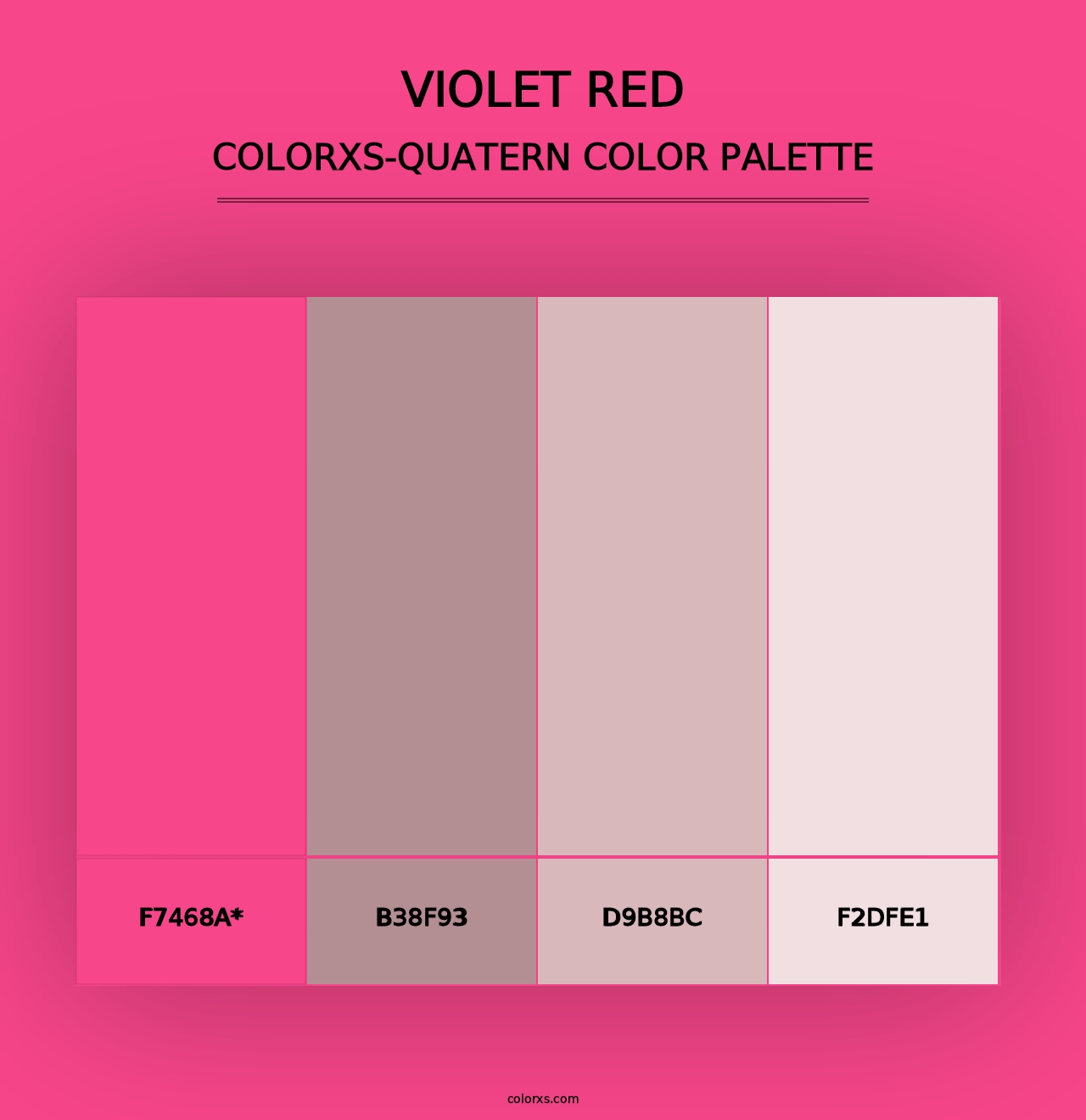 Violet Red - Colorxs Quad Palette