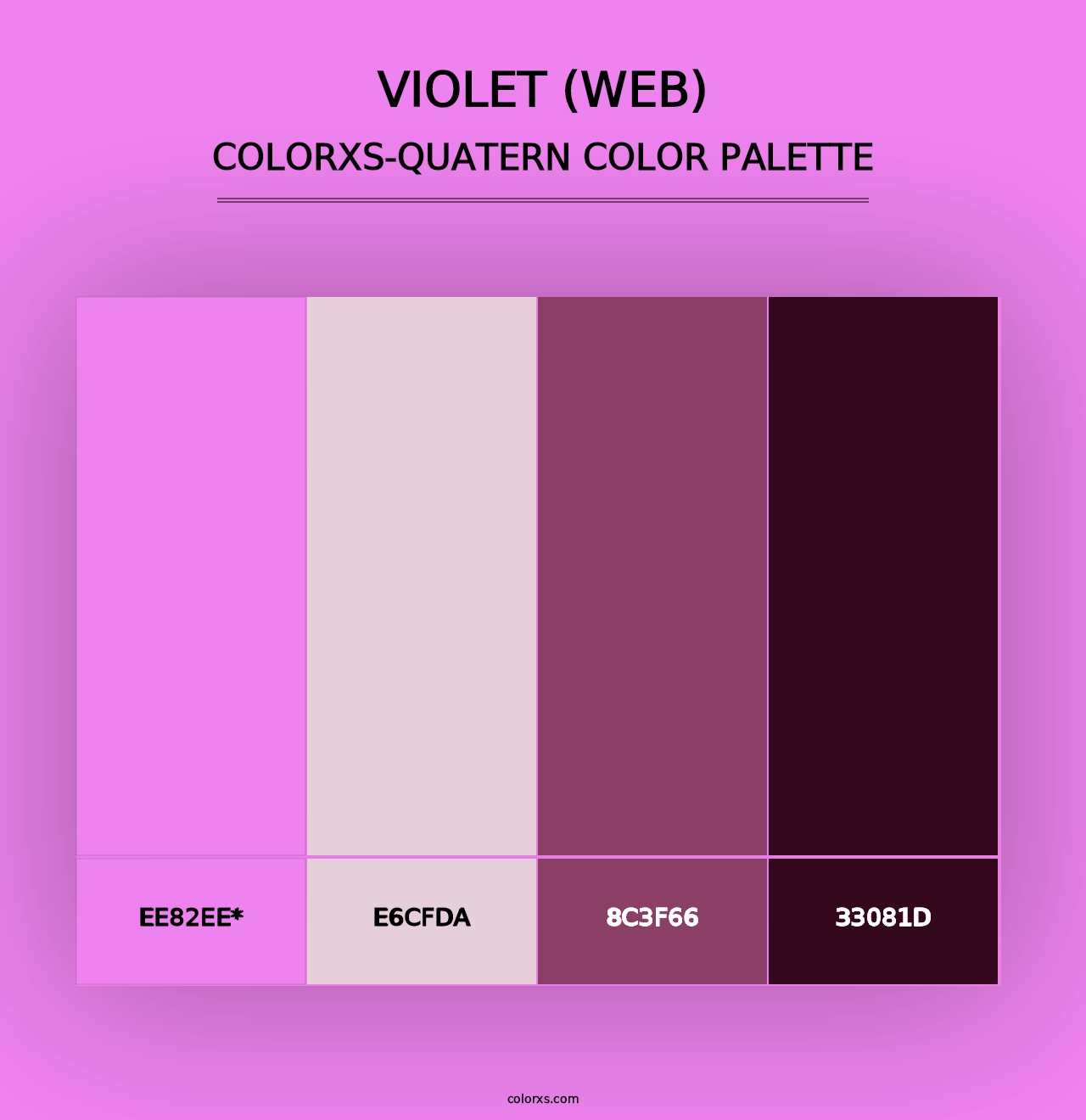 Violet (web) - Colorxs Quad Palette