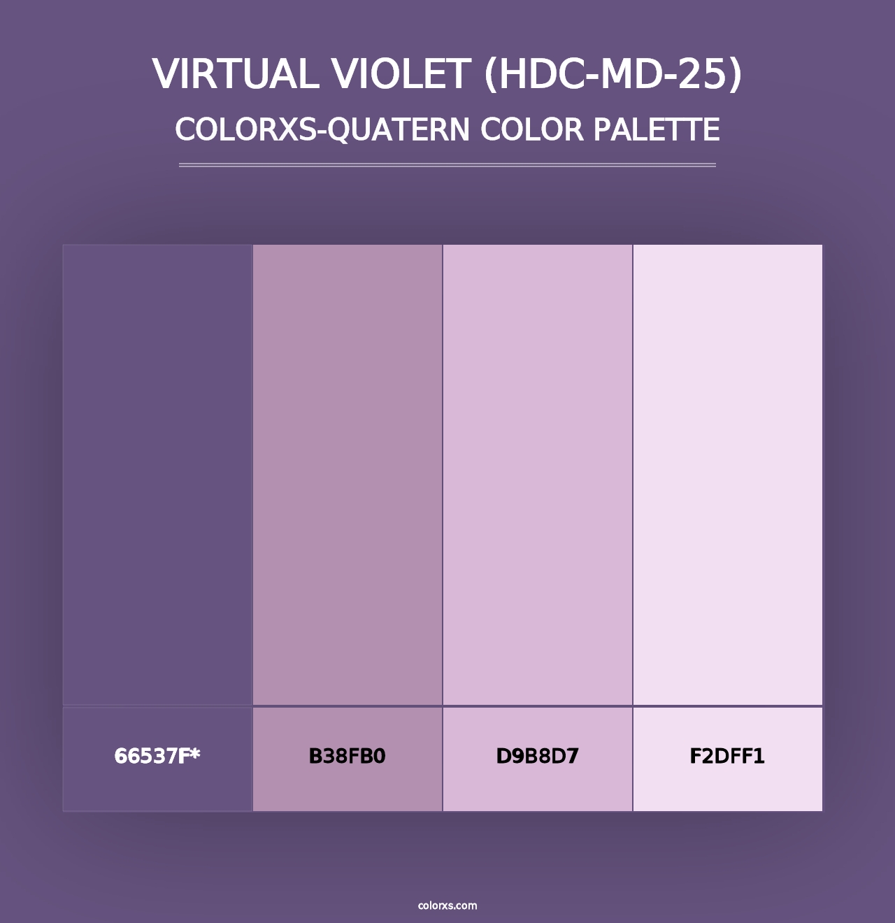 Virtual Violet (HDC-MD-25) - Colorxs Quad Palette