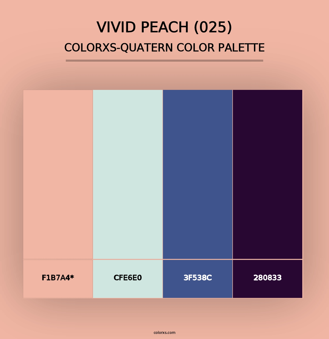 Vivid Peach (025) - Colorxs Quad Palette