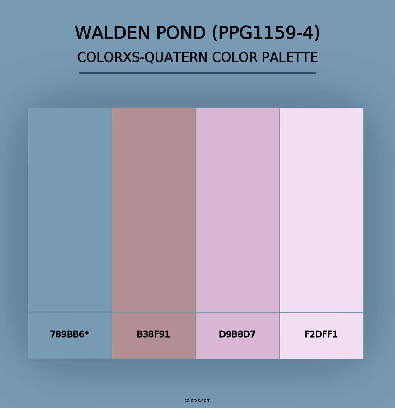 Walden Pond (PPG1159-4) - Colorxs Quad Palette