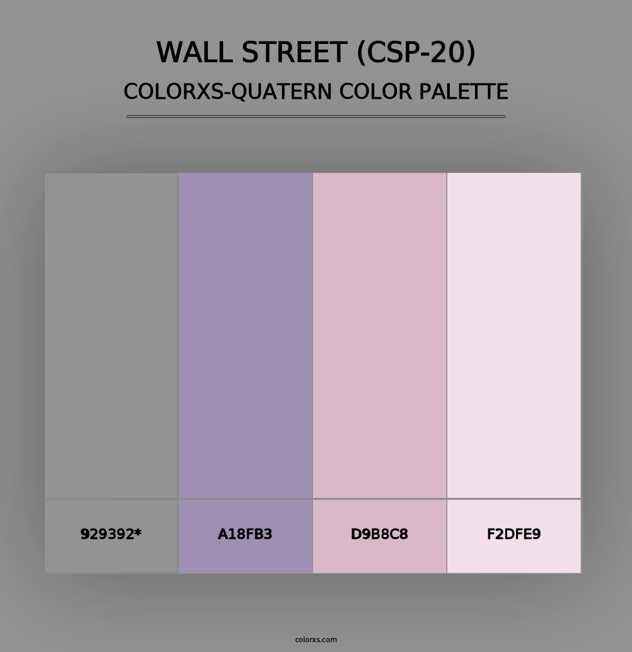 Wall Street (CSP-20) - Colorxs Quad Palette