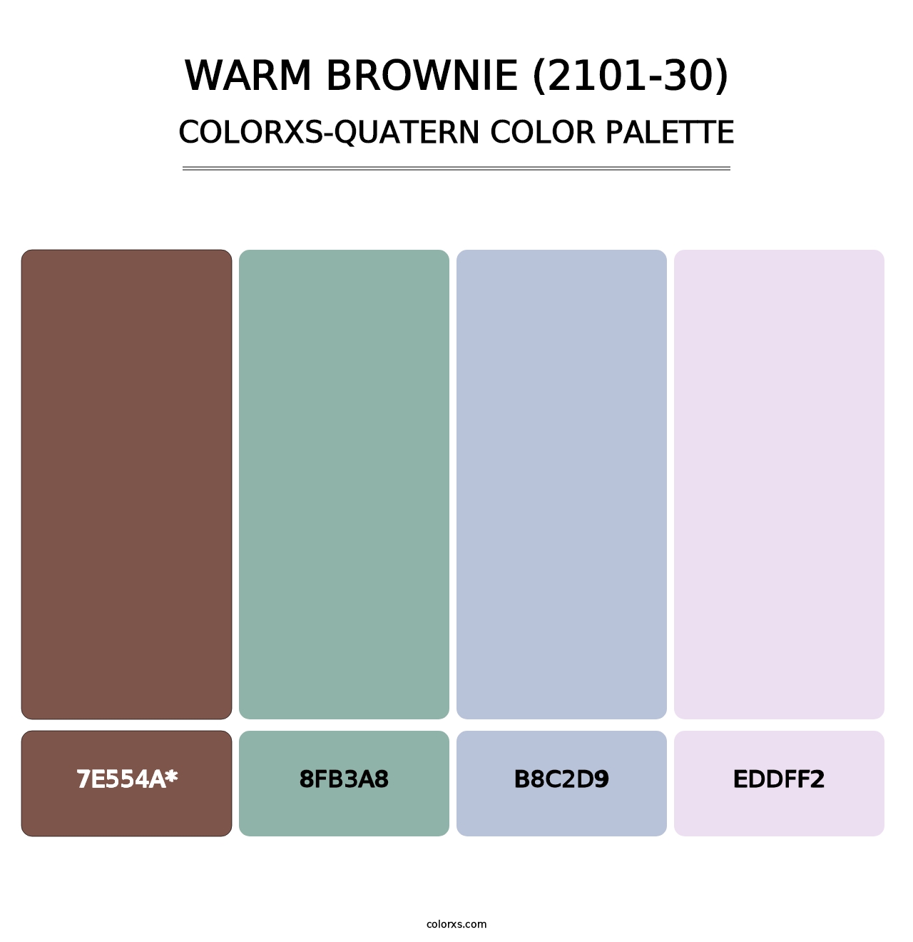 Warm Brownie (2101-30) - Colorxs Quad Palette