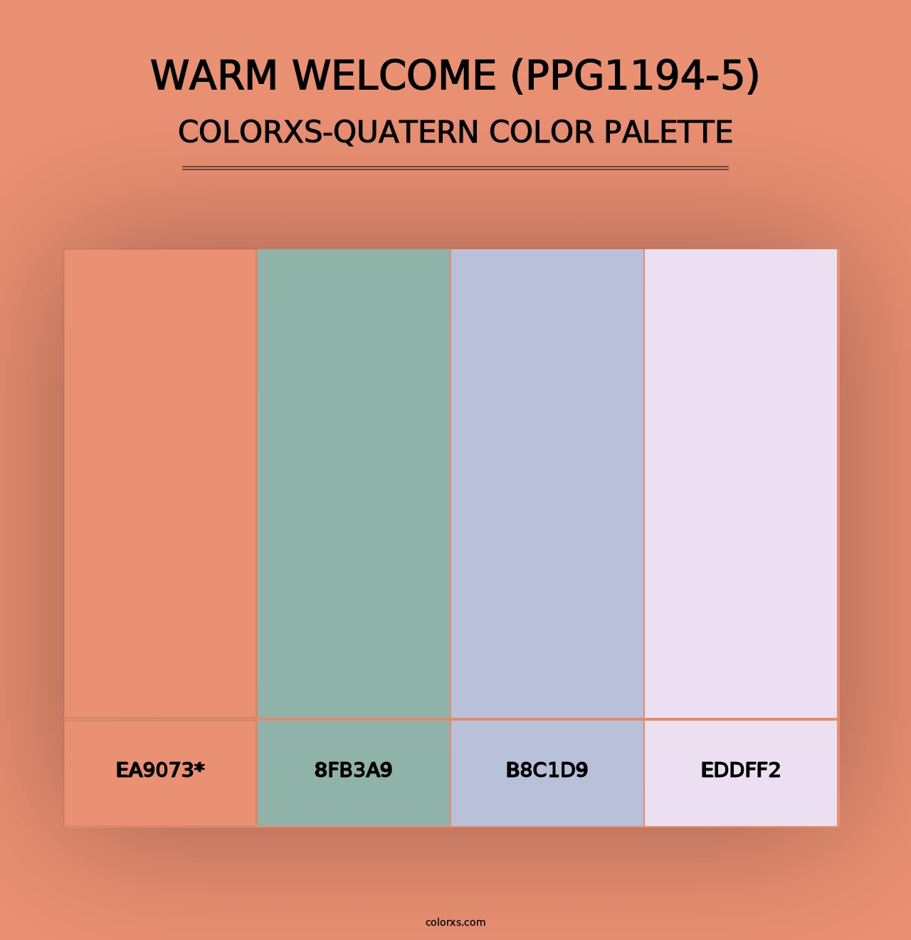 Warm Welcome (PPG1194-5) - Colorxs Quad Palette