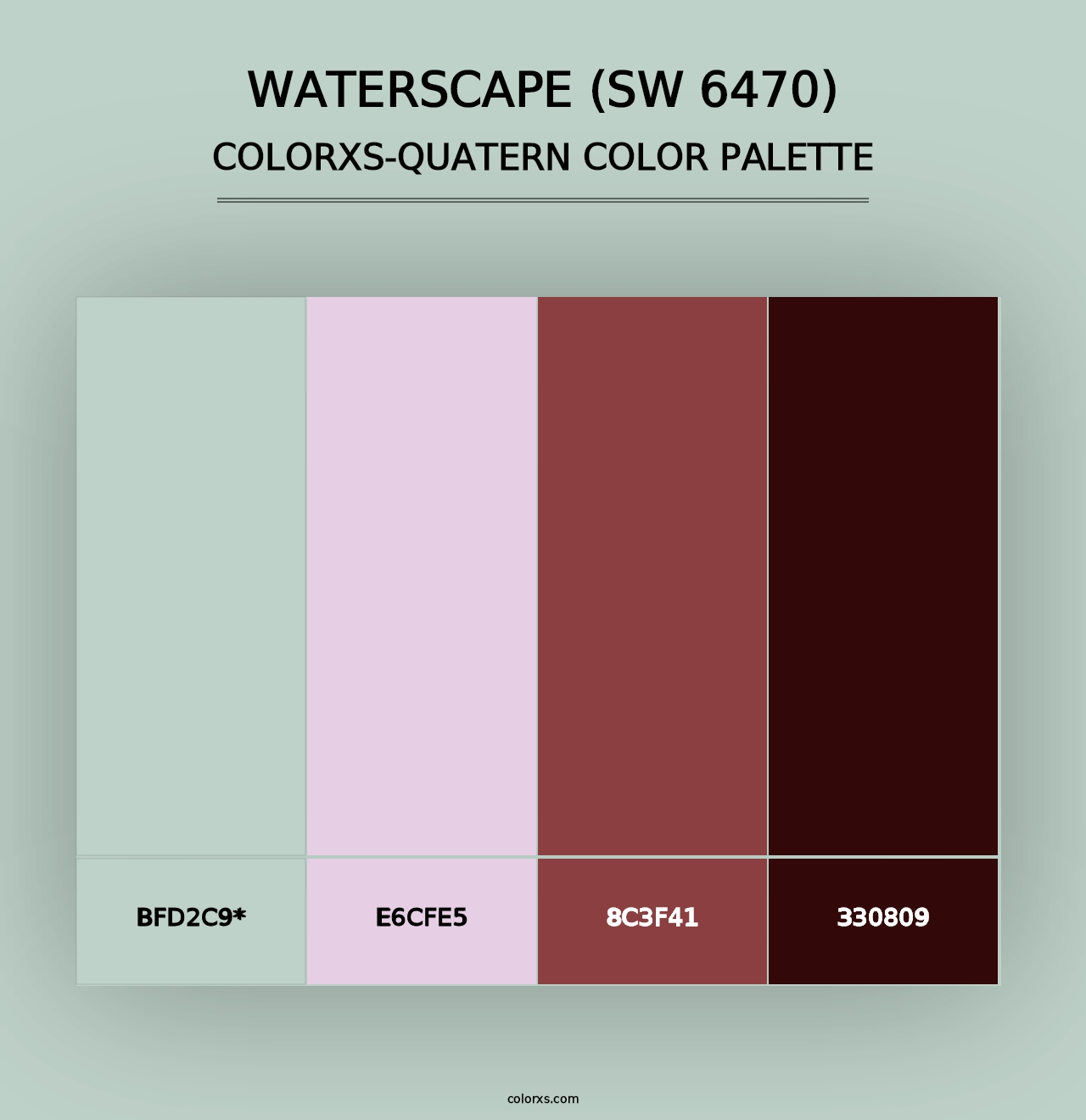 Waterscape (SW 6470) - Colorxs Quad Palette