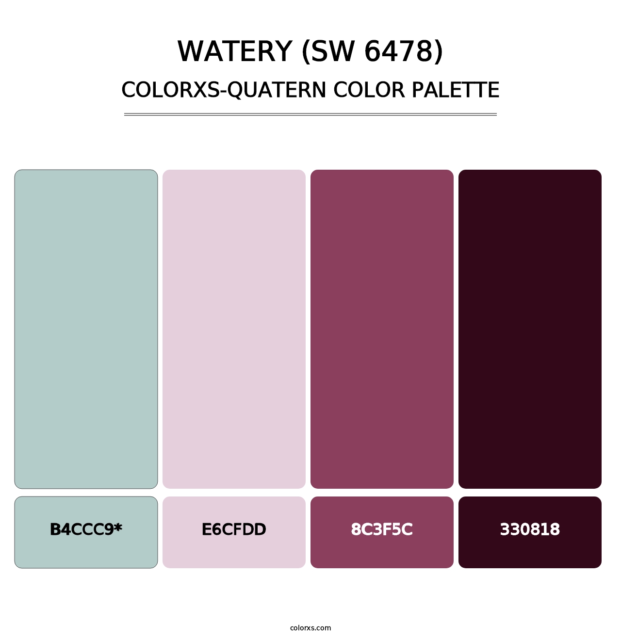 Watery (SW 6478) - Colorxs Quad Palette