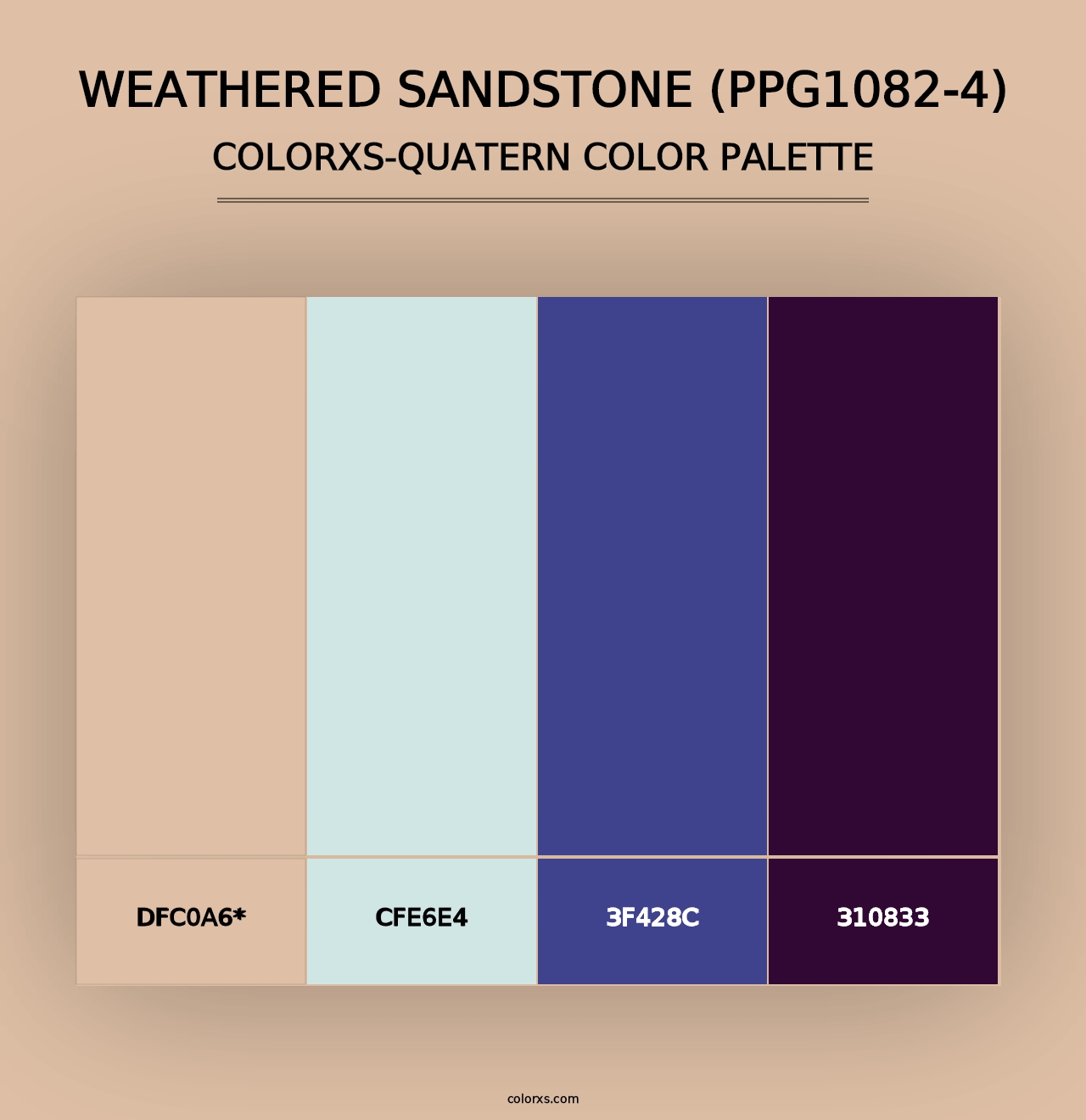 Weathered Sandstone (PPG1082-4) - Colorxs Quad Palette