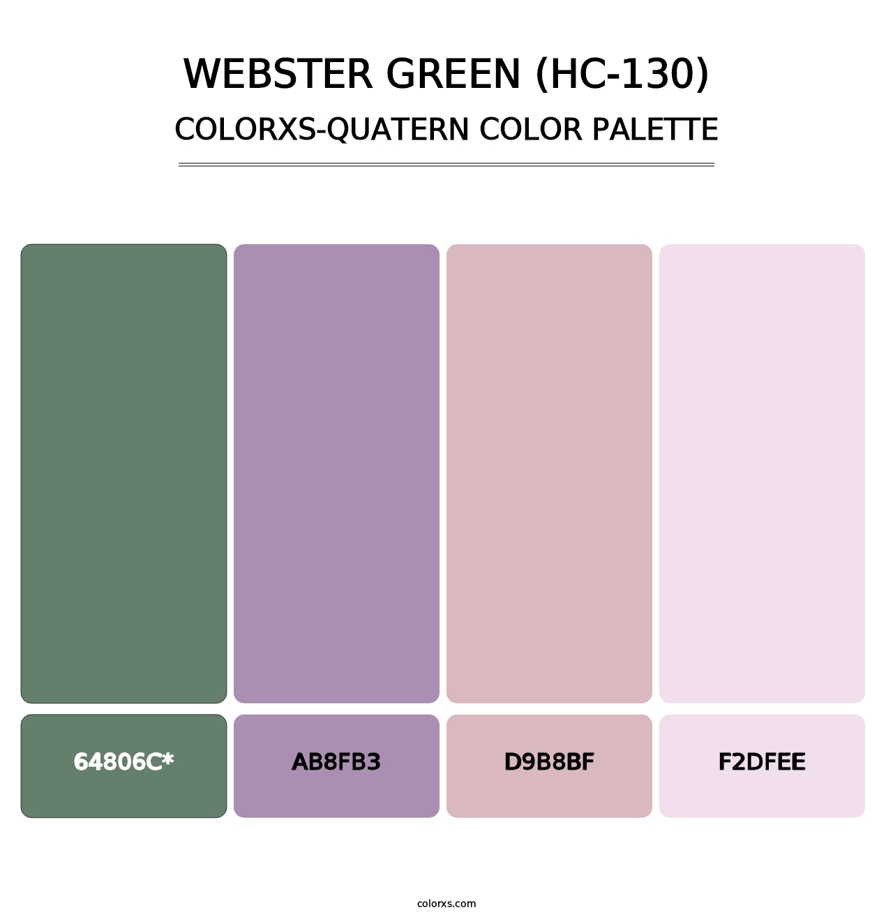 Webster Green (HC-130) - Colorxs Quad Palette