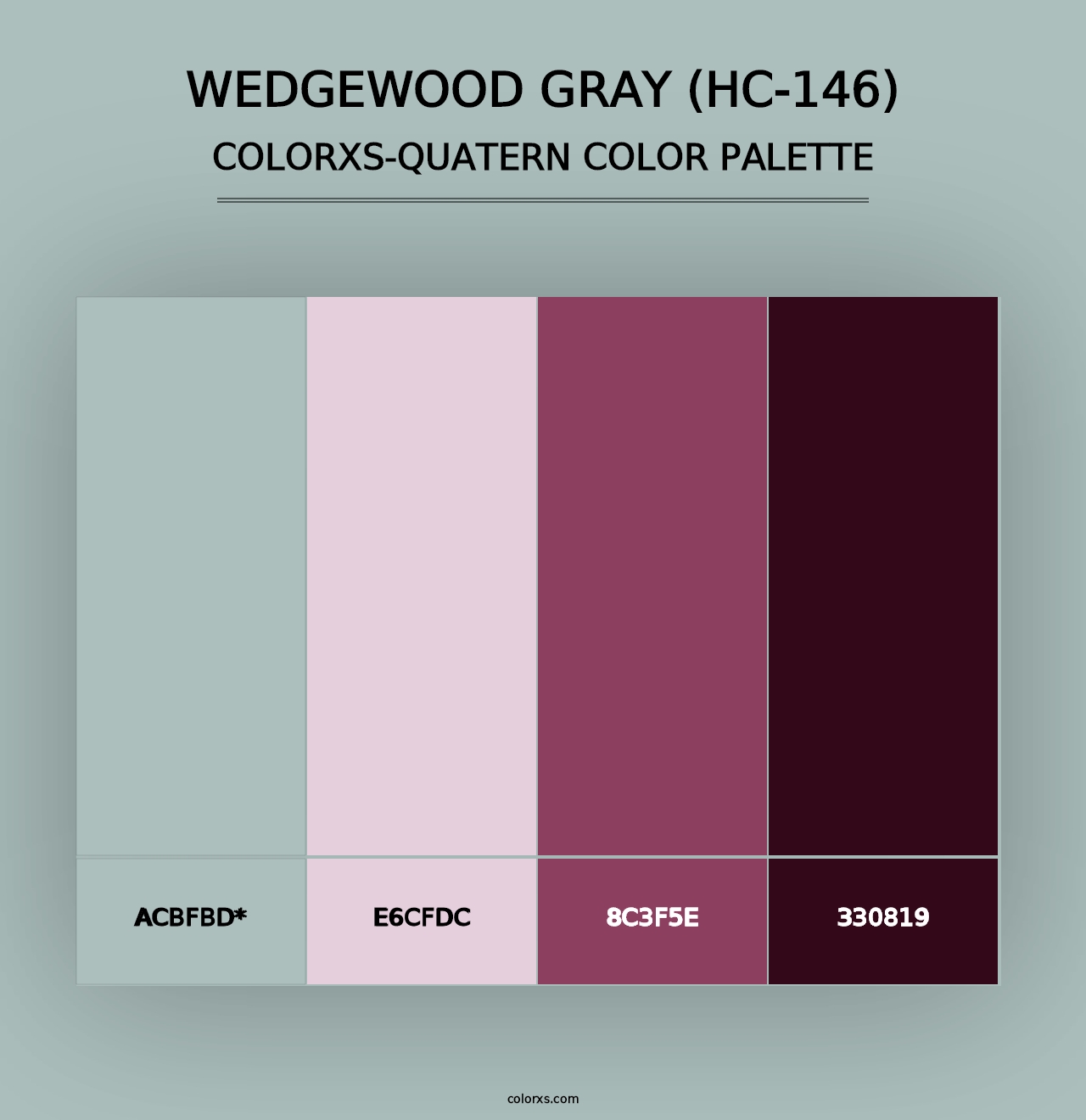 Wedgewood Gray (HC-146) - Colorxs Quad Palette