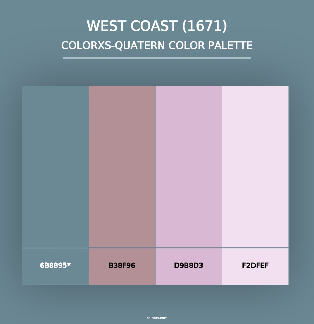 West Coast (1671) - Colorxs Quad Palette