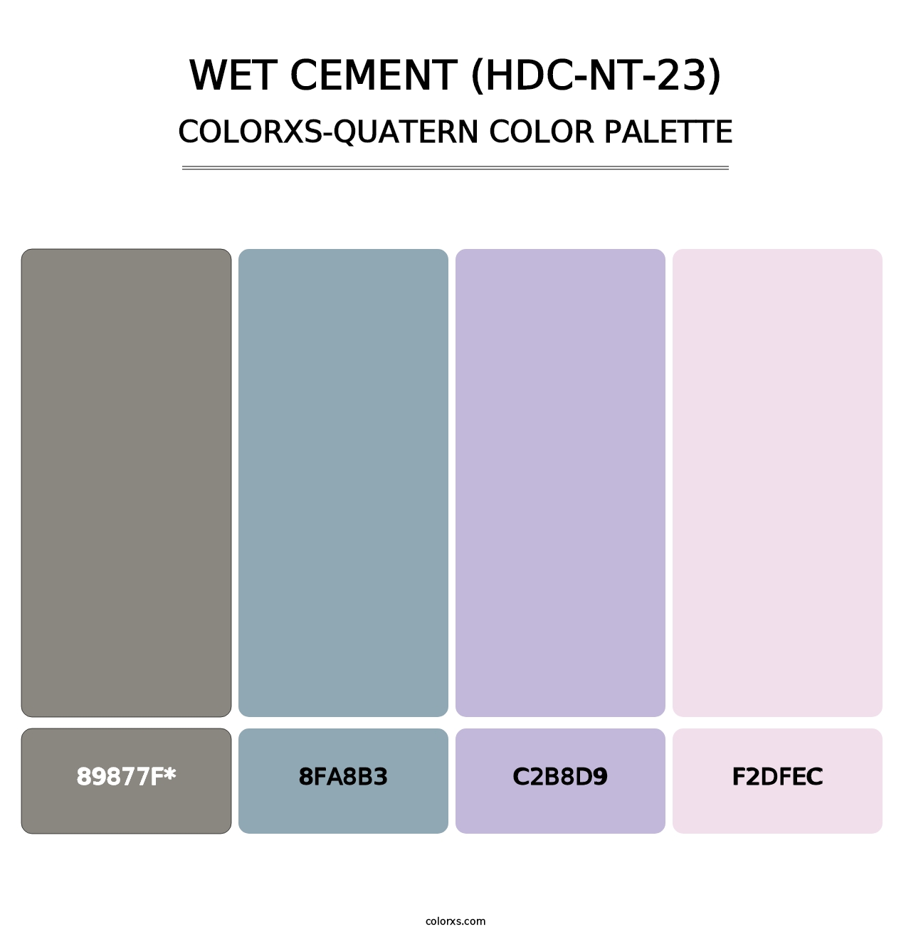 Wet Cement (HDC-NT-23) - Colorxs Quad Palette