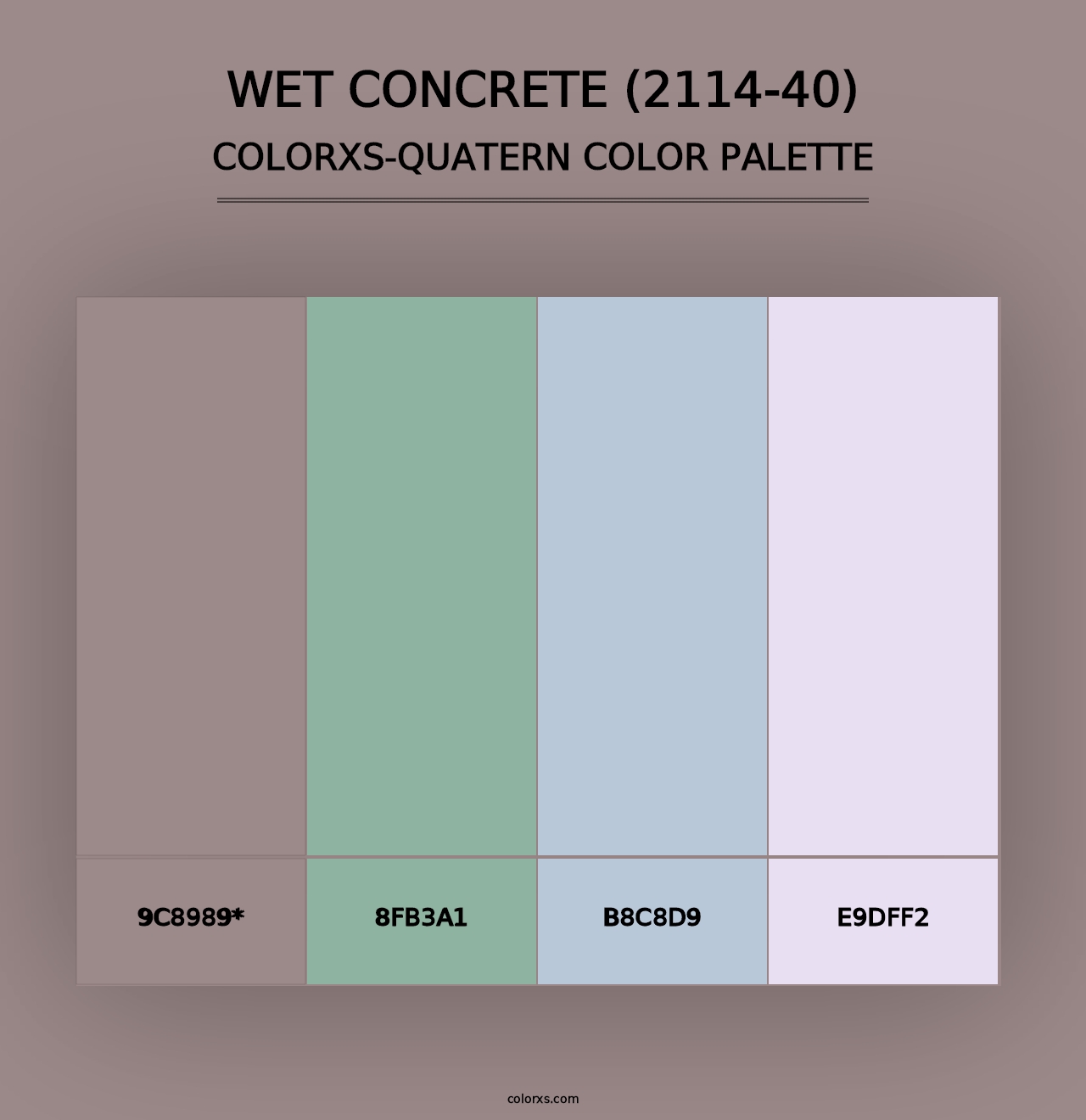 Wet Concrete (2114-40) - Colorxs Quad Palette