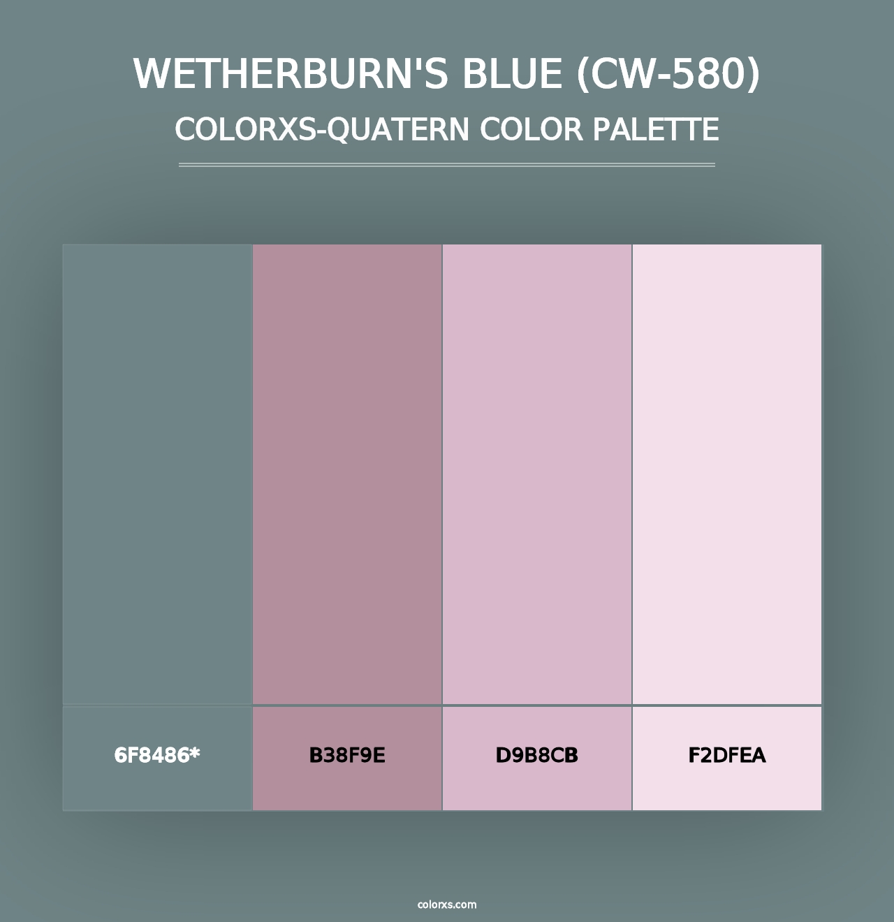 Wetherburn's Blue (CW-580) - Colorxs Quad Palette