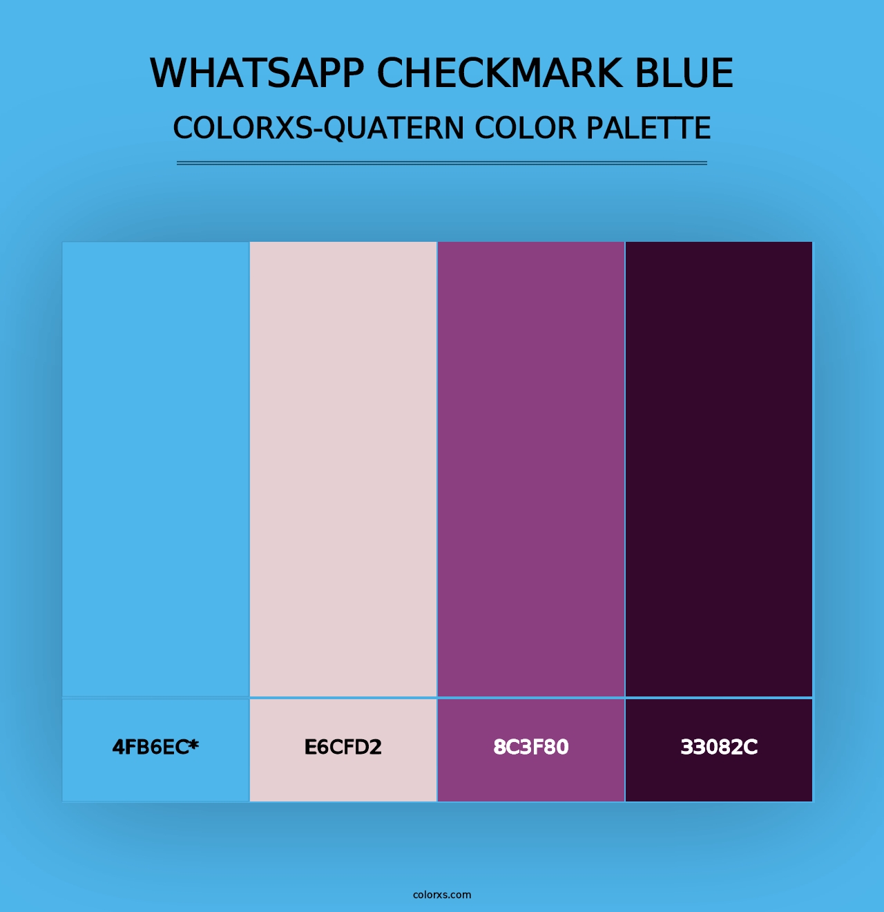 WhatsApp Checkmark Blue - Colorxs Quad Palette