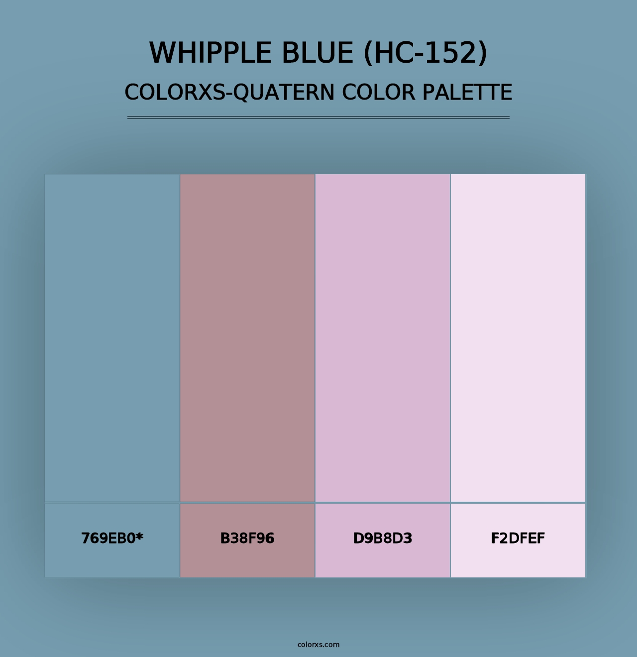 Whipple Blue (HC-152) - Colorxs Quad Palette