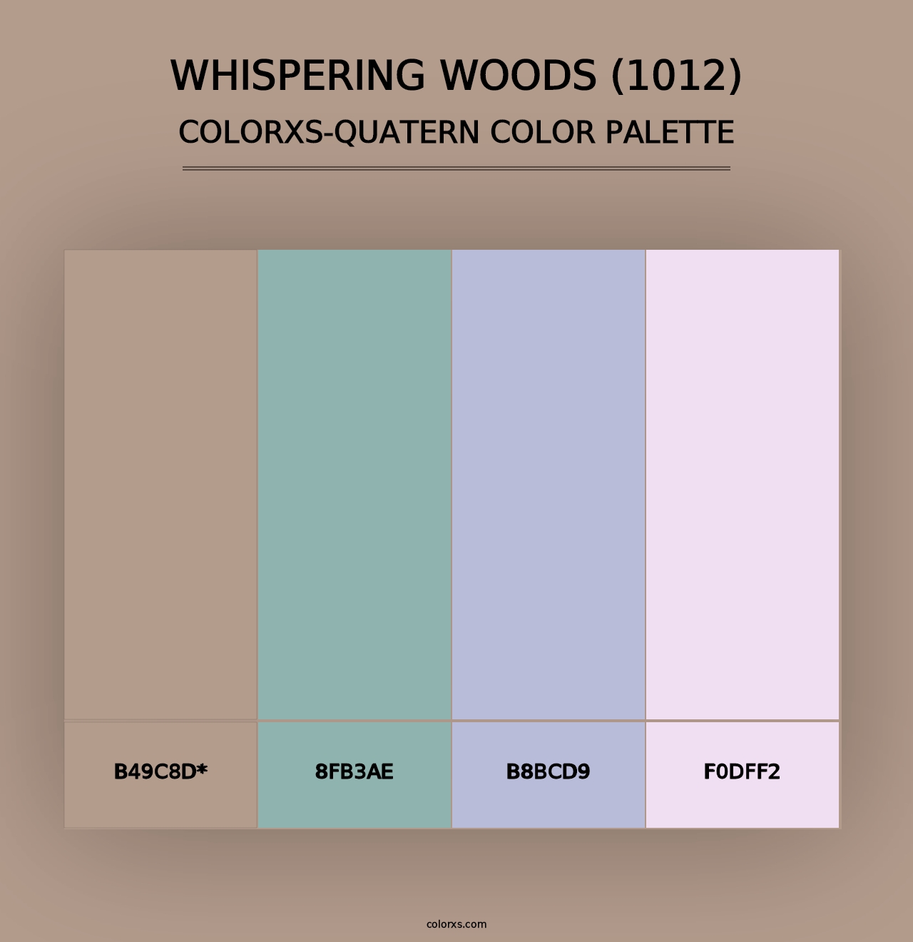 Whispering Woods (1012) - Colorxs Quad Palette