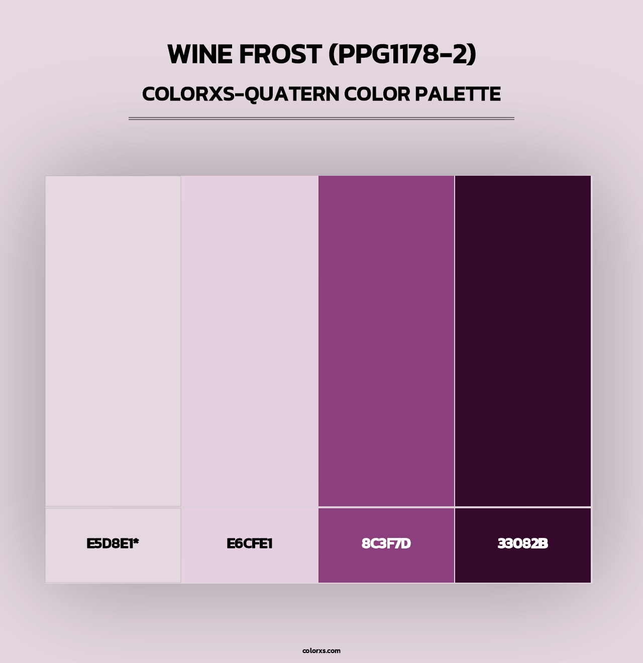 Wine Frost (PPG1178-2) - Colorxs Quad Palette