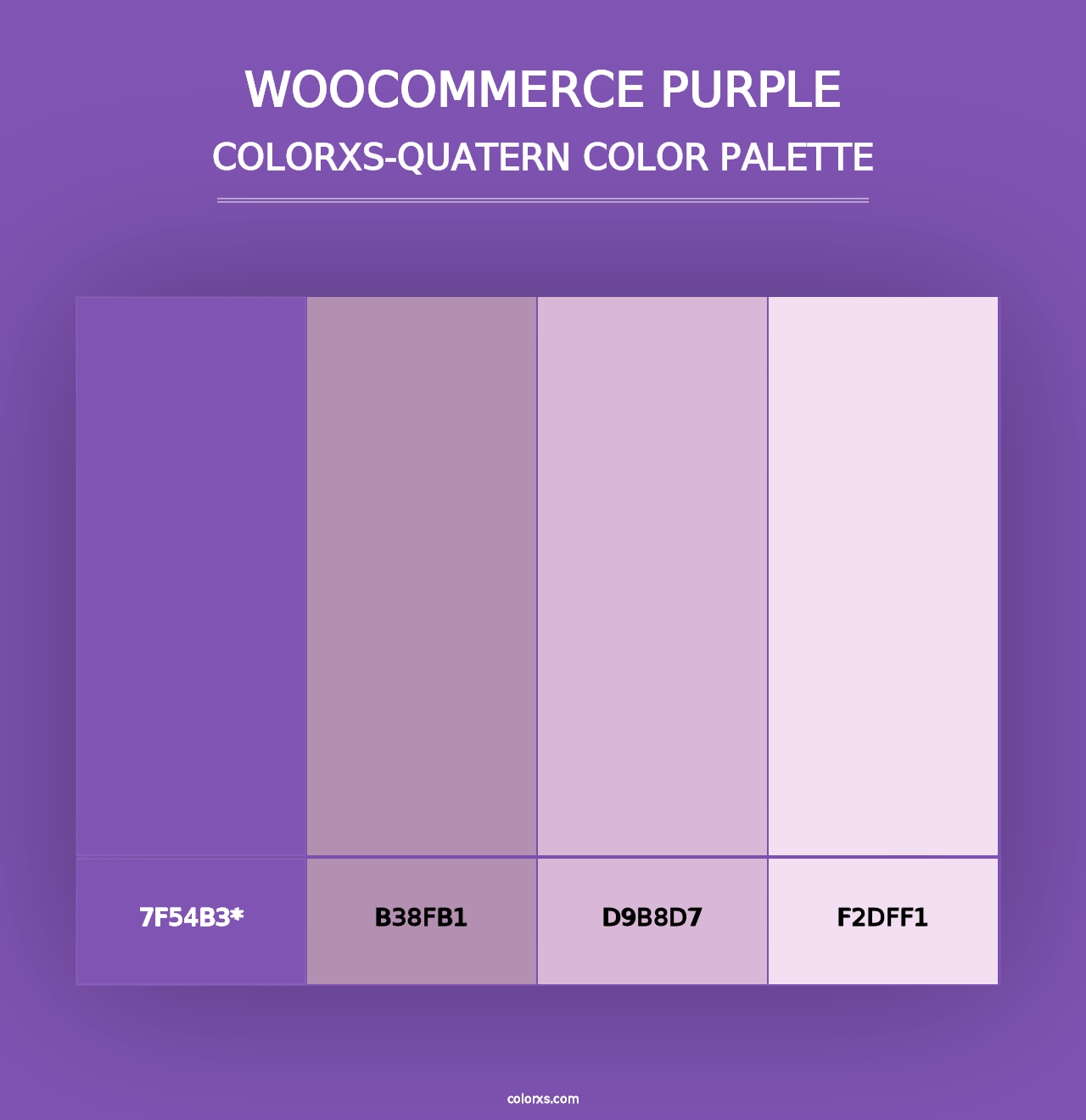 WooCommerce Purple - Colorxs Quad Palette