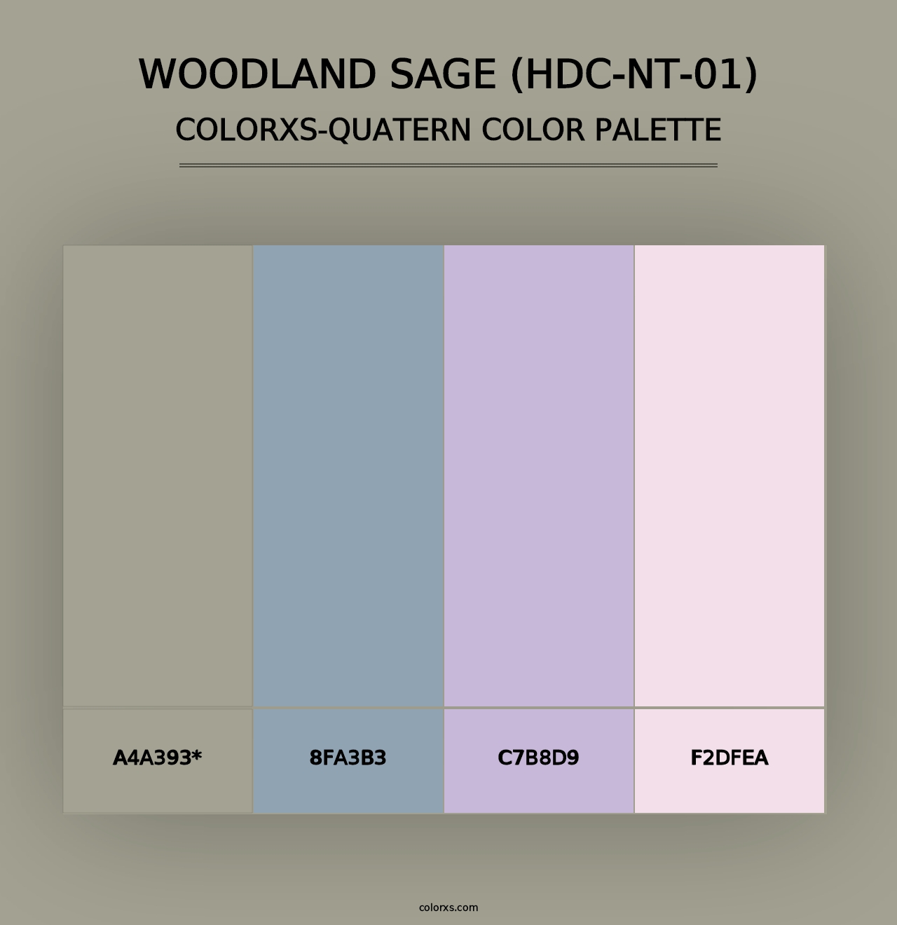 Woodland Sage (HDC-NT-01) - Colorxs Quad Palette