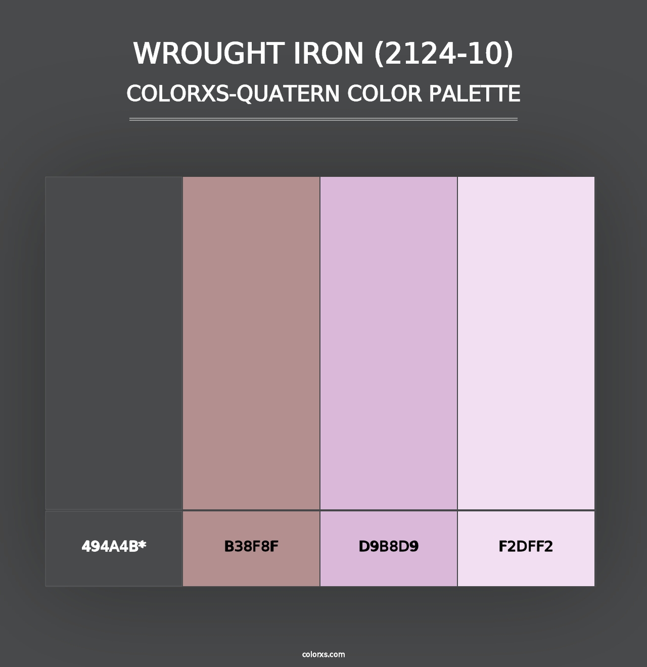 Wrought Iron (2124-10) - Colorxs Quad Palette