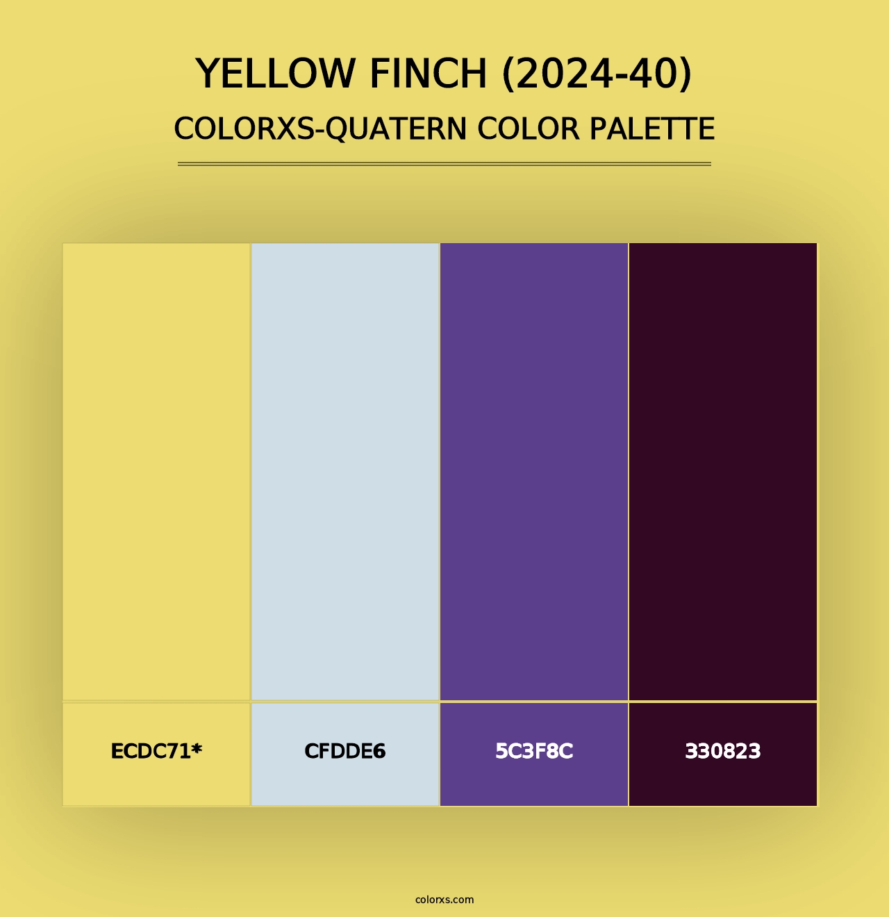 Yellow Finch (2024-40) - Colorxs Quad Palette