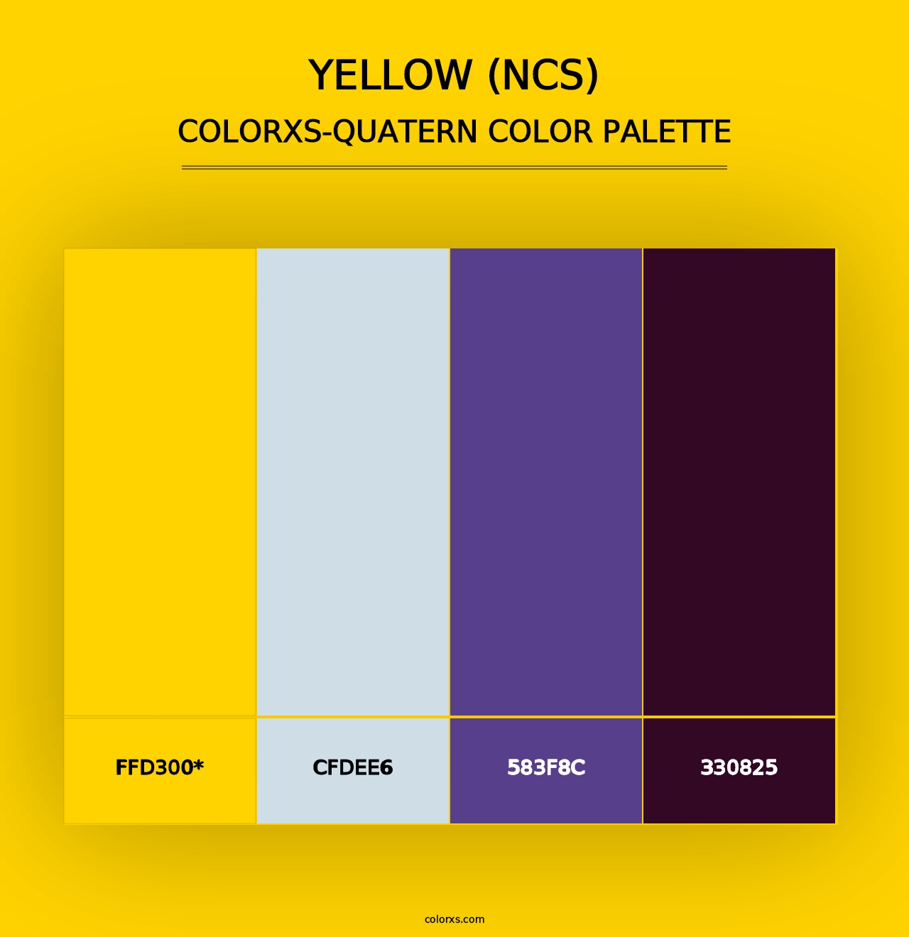 Yellow (NCS) - Colorxs Quad Palette