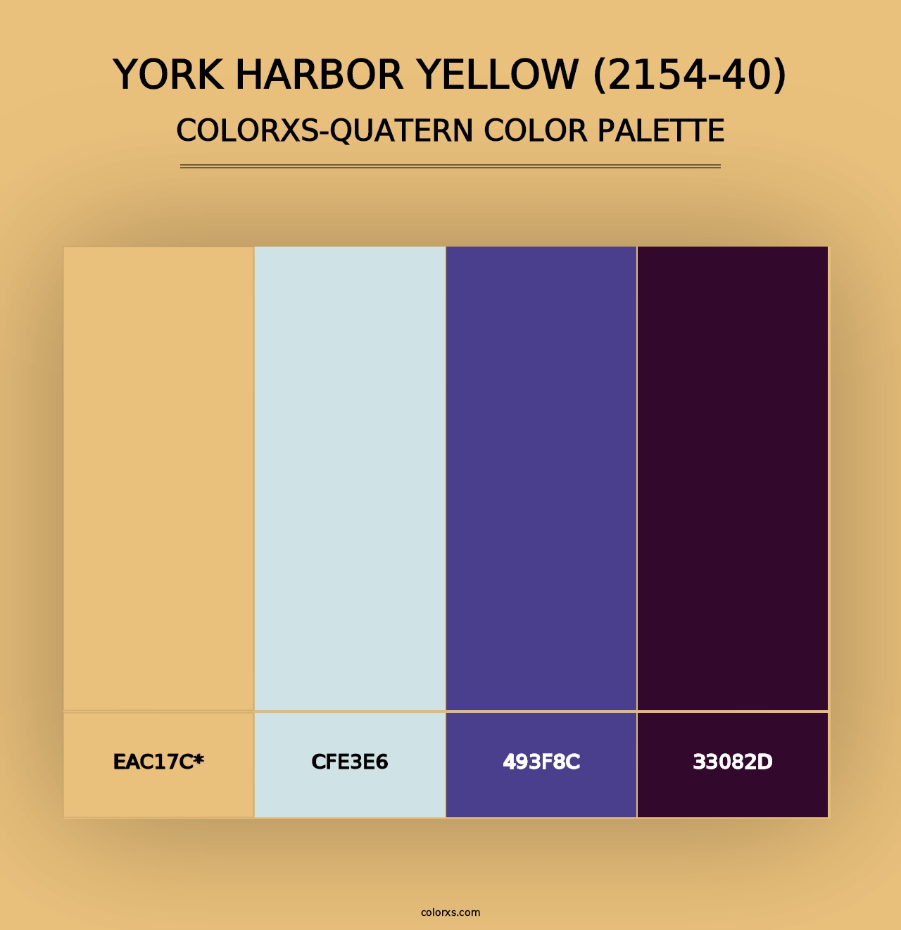 York Harbor Yellow (2154-40) - Colorxs Quad Palette