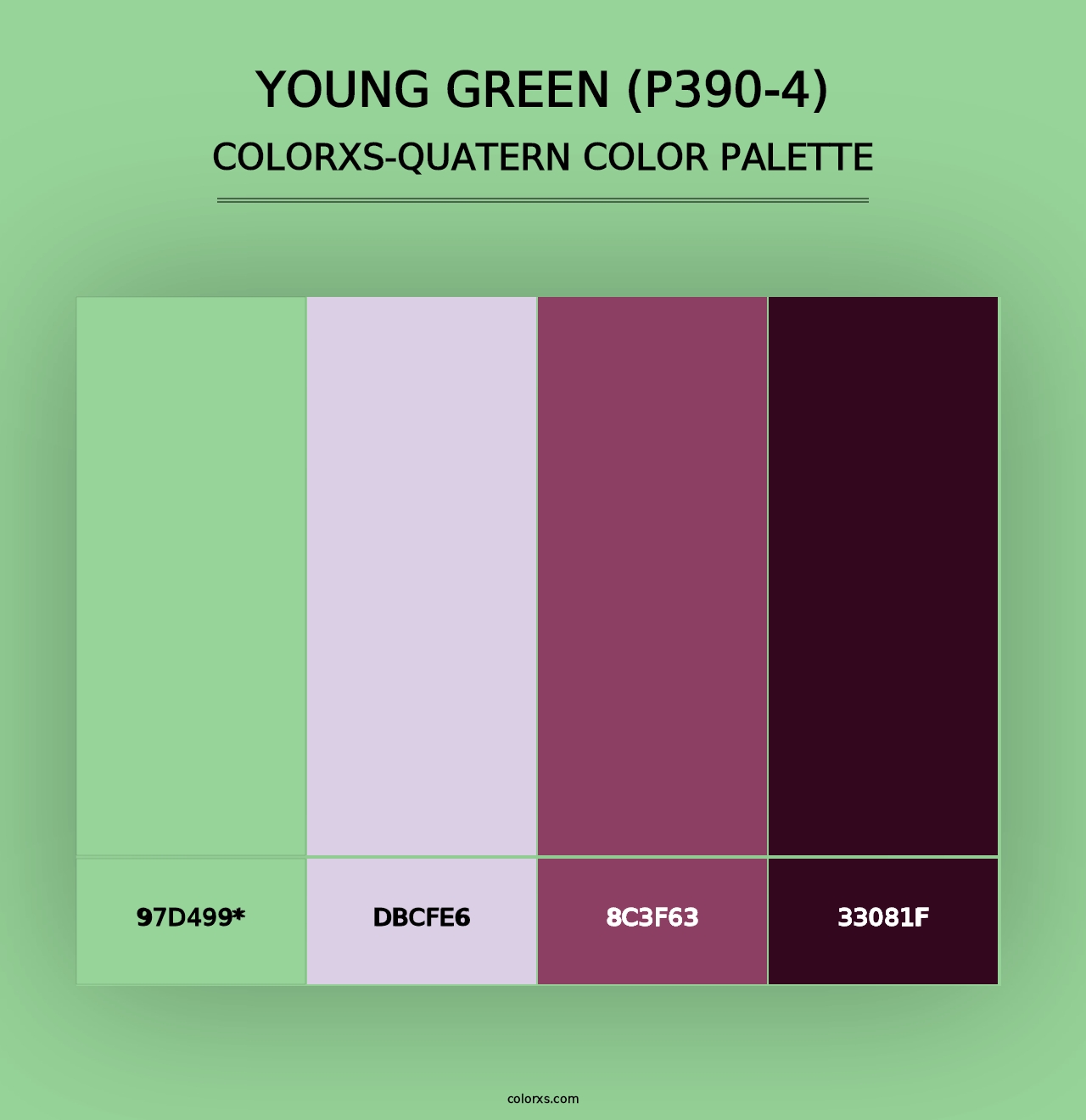 Young Green (P390-4) - Colorxs Quad Palette