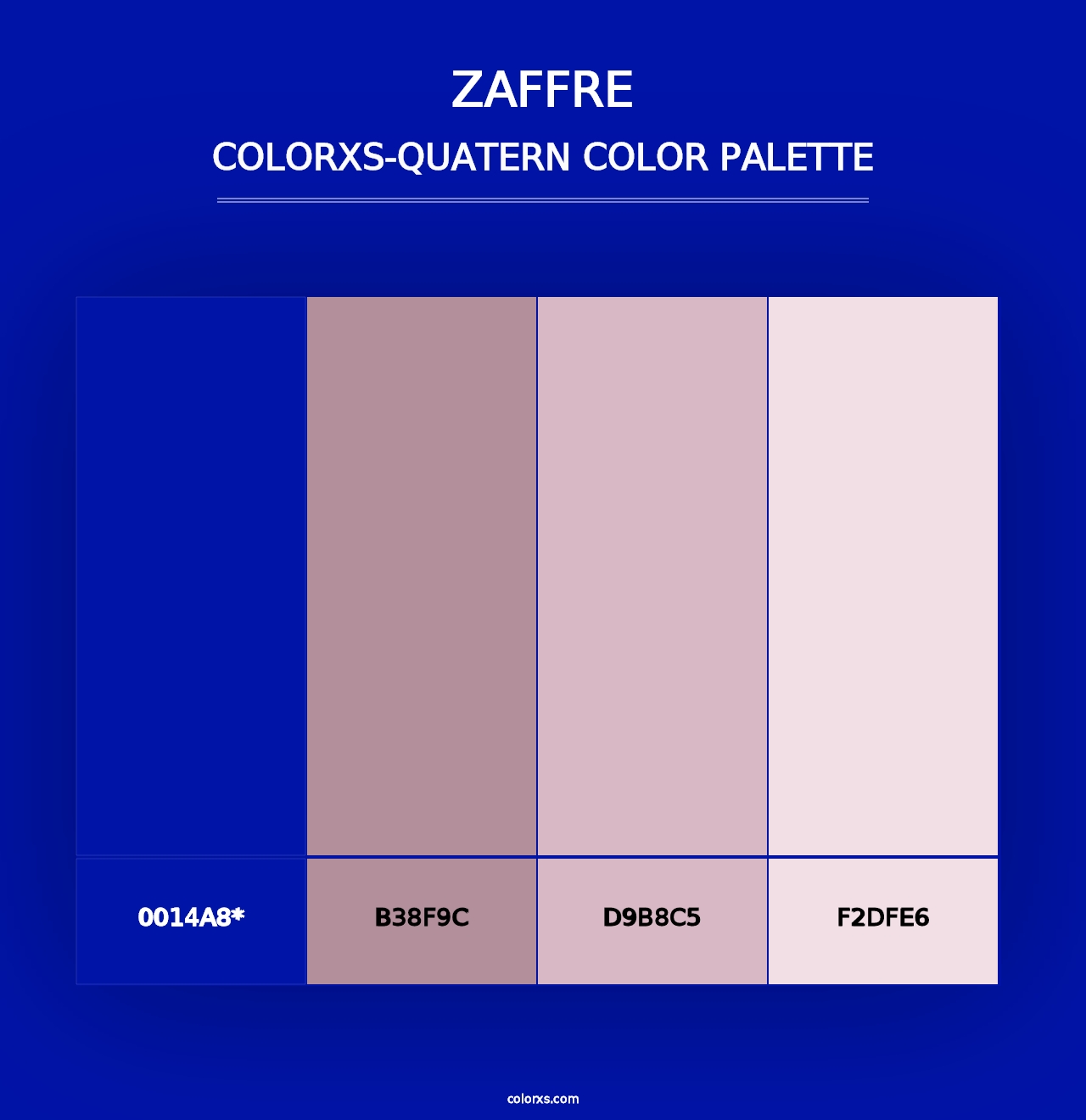 Zaffre - Colorxs Quad Palette