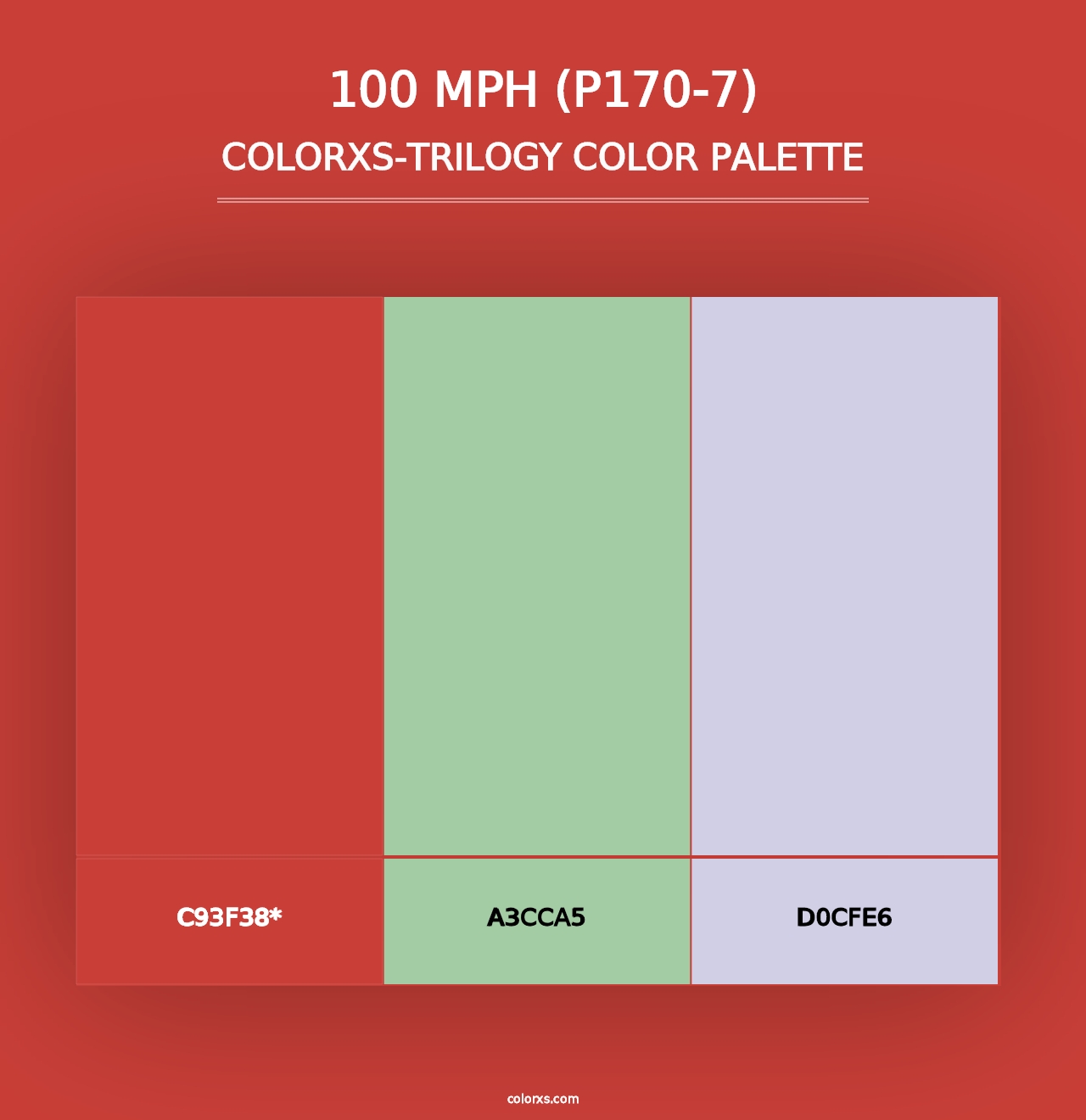 100 Mph (P170-7) - Colorxs Trilogy Palette