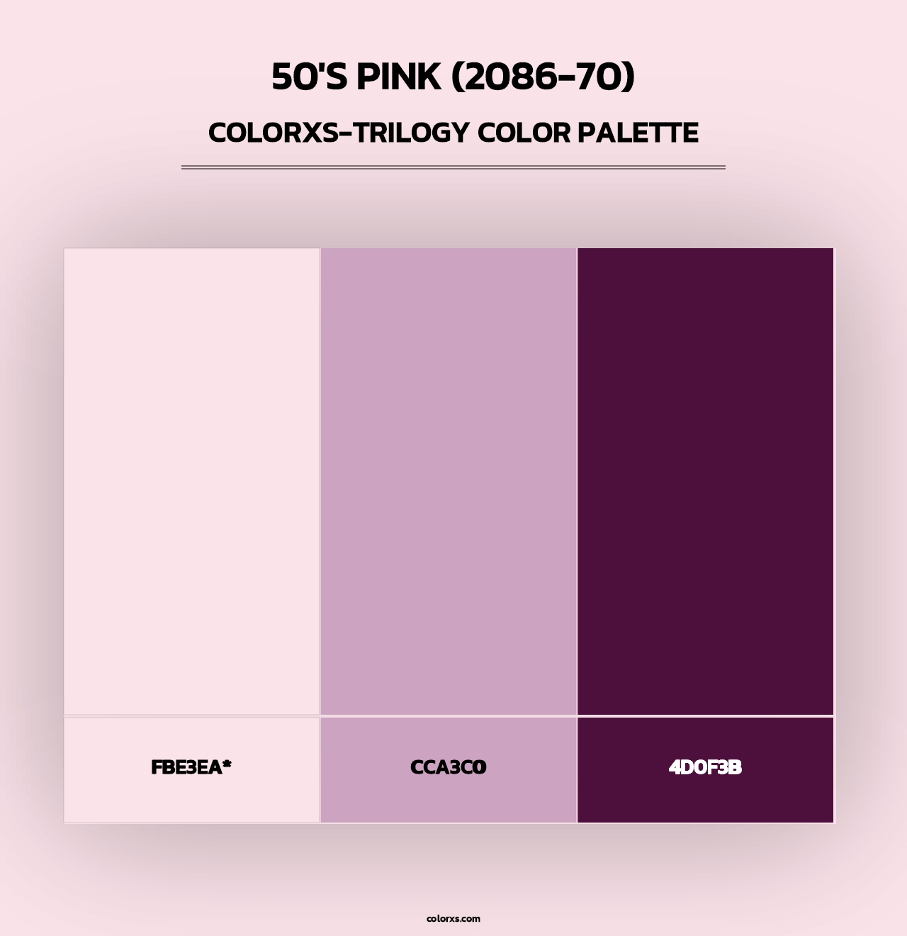 50's Pink (2086-70) - Colorxs Trilogy Palette