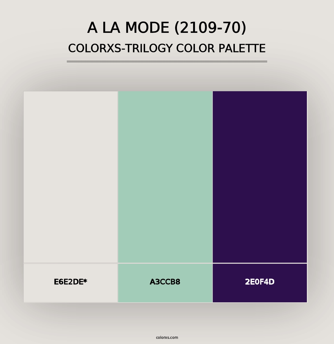 A la Mode (2109-70) - Colorxs Trilogy Palette