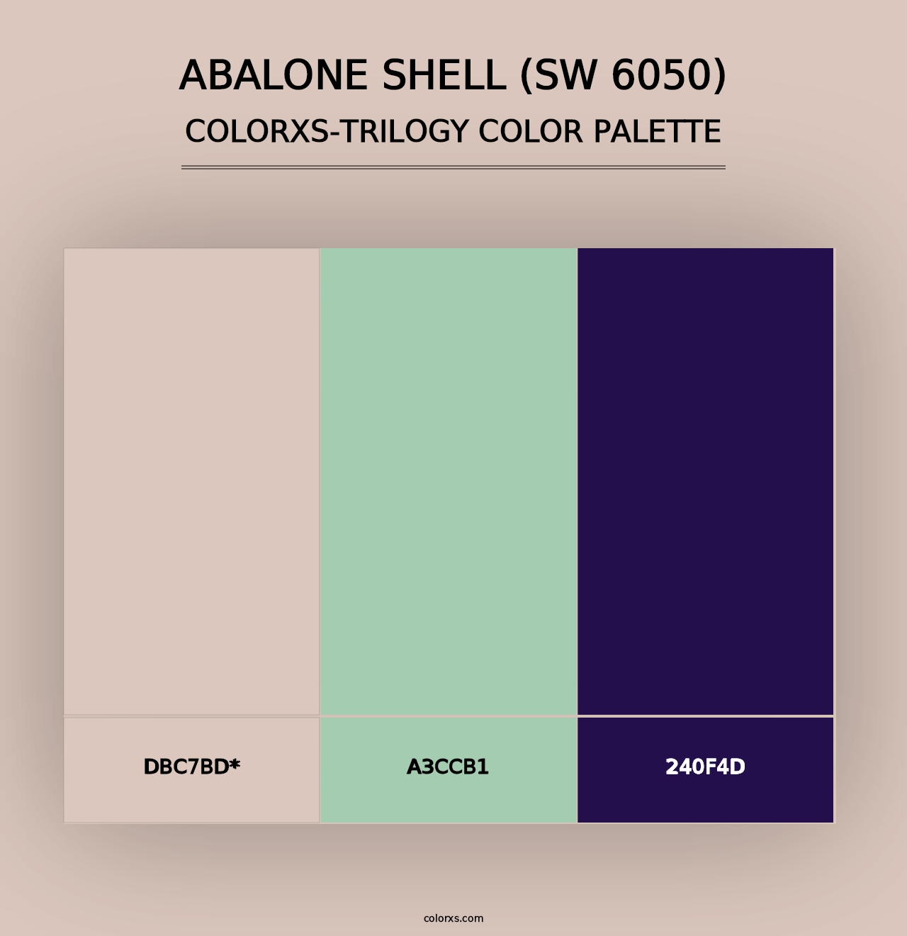 Abalone Shell (SW 6050) - Colorxs Trilogy Palette