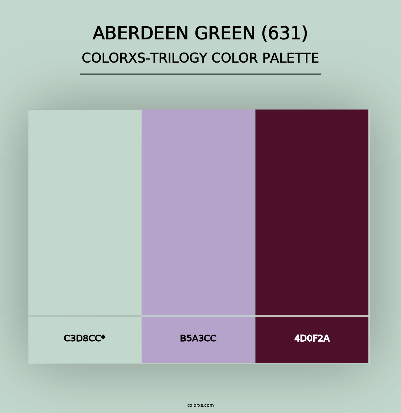 Aberdeen Green (631) - Colorxs Trilogy Palette