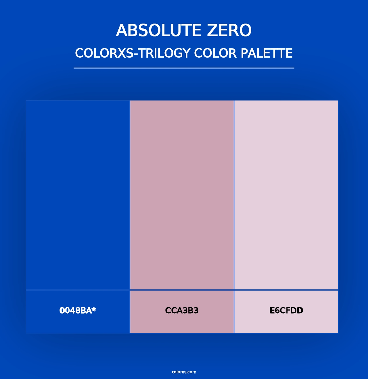 Absolute Zero - Colorxs Trilogy Palette